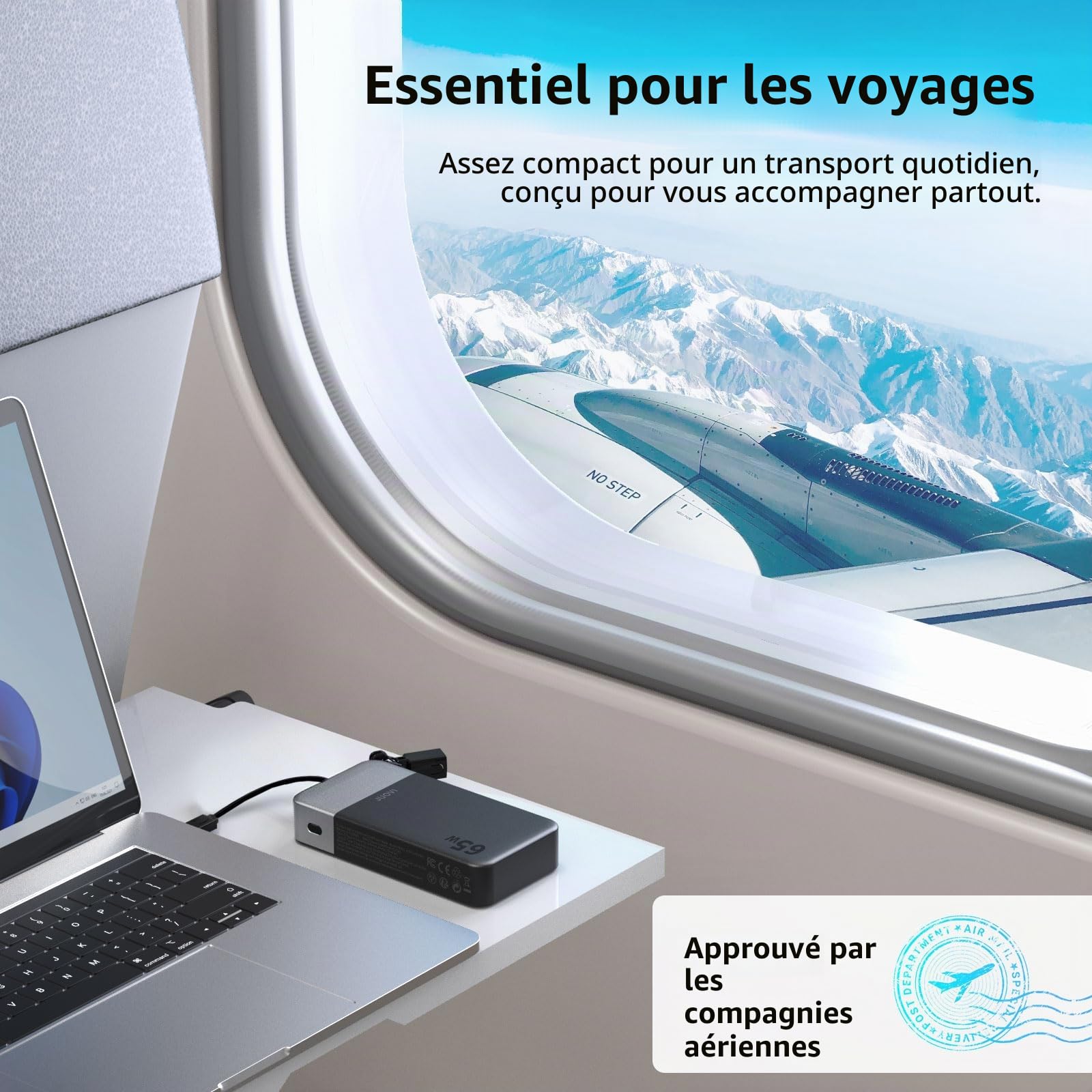 JUOVI Batterie Externe 65W 20000mAh USB-C Charge Rapide