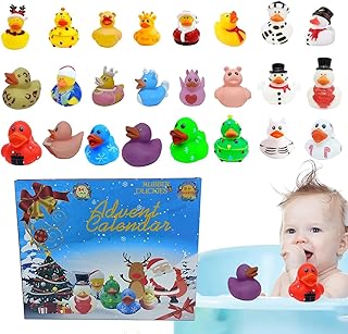 Christmas Advent Calendar 2023 With 24 Rubber Ducks, Rubber Duck Advent Calendar 2023, Mini Christmas Rubber Ducks Advent Calendar, 24 Days Christmas Countdown Calendar, Kids Advent Calendar 2023
