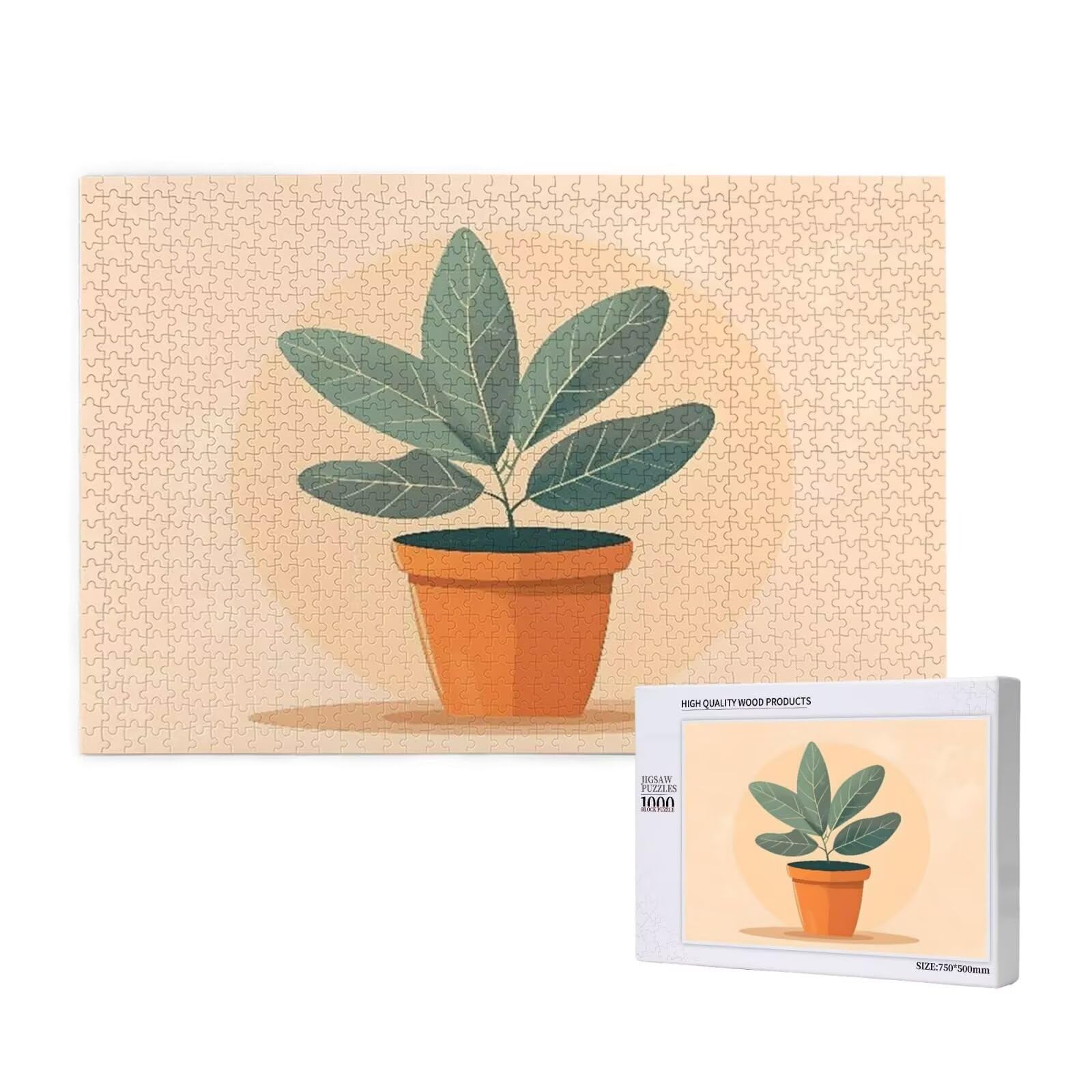 Puzzles Paisaje 1000 Adultos, Puzzle Planta con Cajas y Cartel, Juego Clásico de Puzzle Arte para Entretenimiento Adultos, Regalos de Decoración del Hogar para Pasatiempos Creativos de Mujeres 2T-498