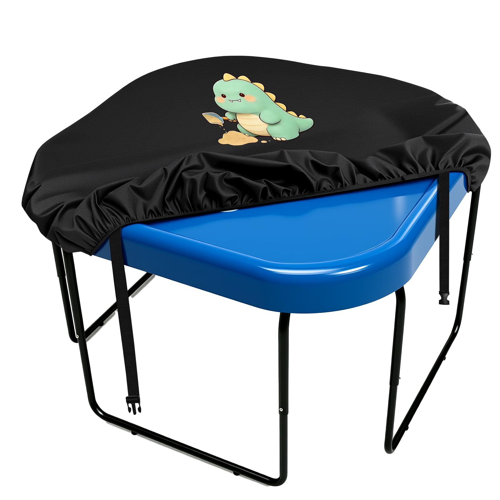 Kovshuiwe Cartoon Print Tuff Tray Cover 100x100x10cm - Black - Waterproof -Windproof Elastic Helm- Universal Fit To Any Tuff Tray Size