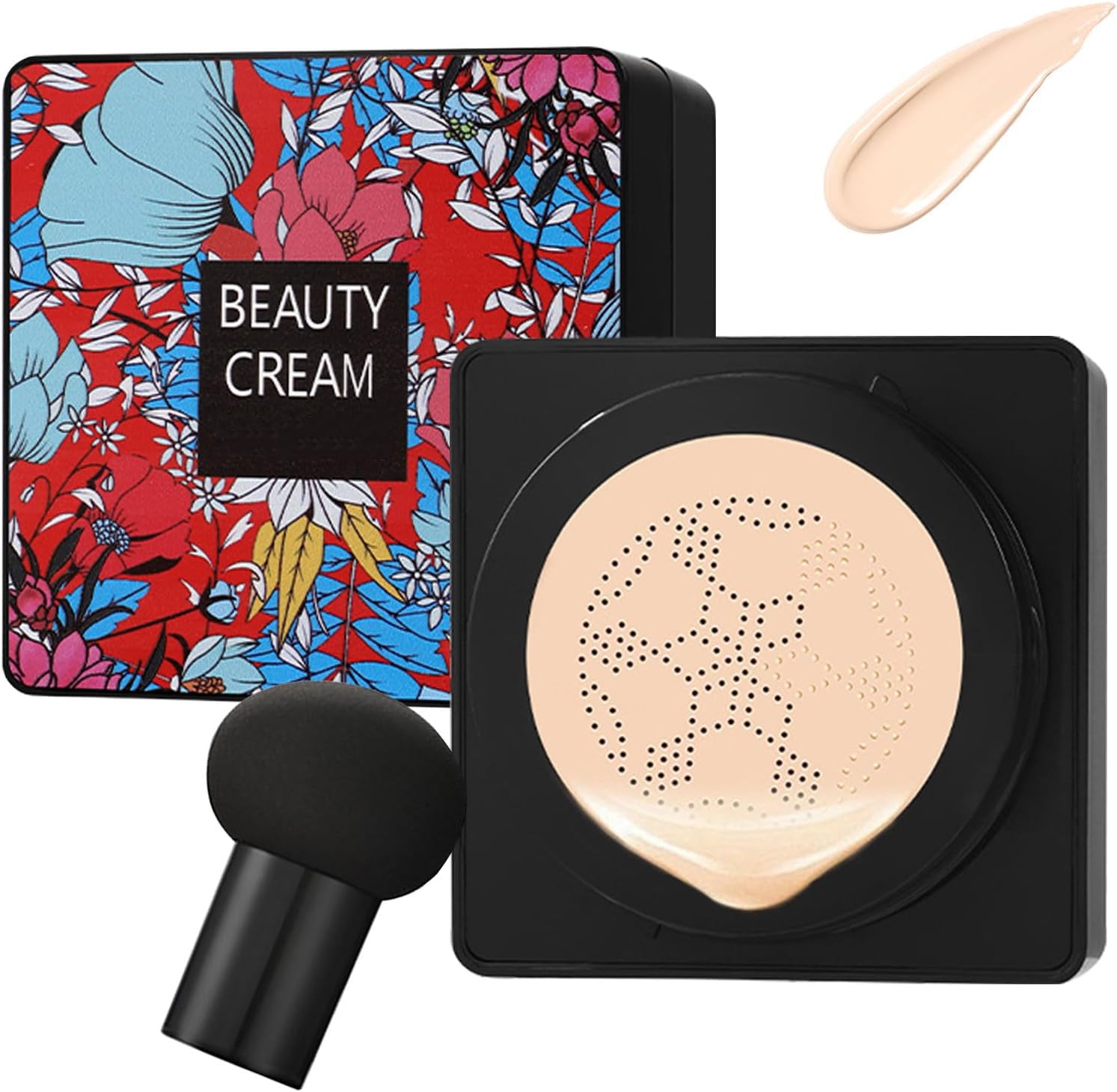 CC Crema, Fungo Testa D'aria Cuscino BB Crema, Lunga Durata Idratante Illuminante Correttore, Controllo Olio Fondotinta, Mushroom Head Air Cushion CC Cream, Anche Tonalità Della Pelle (Naturale)