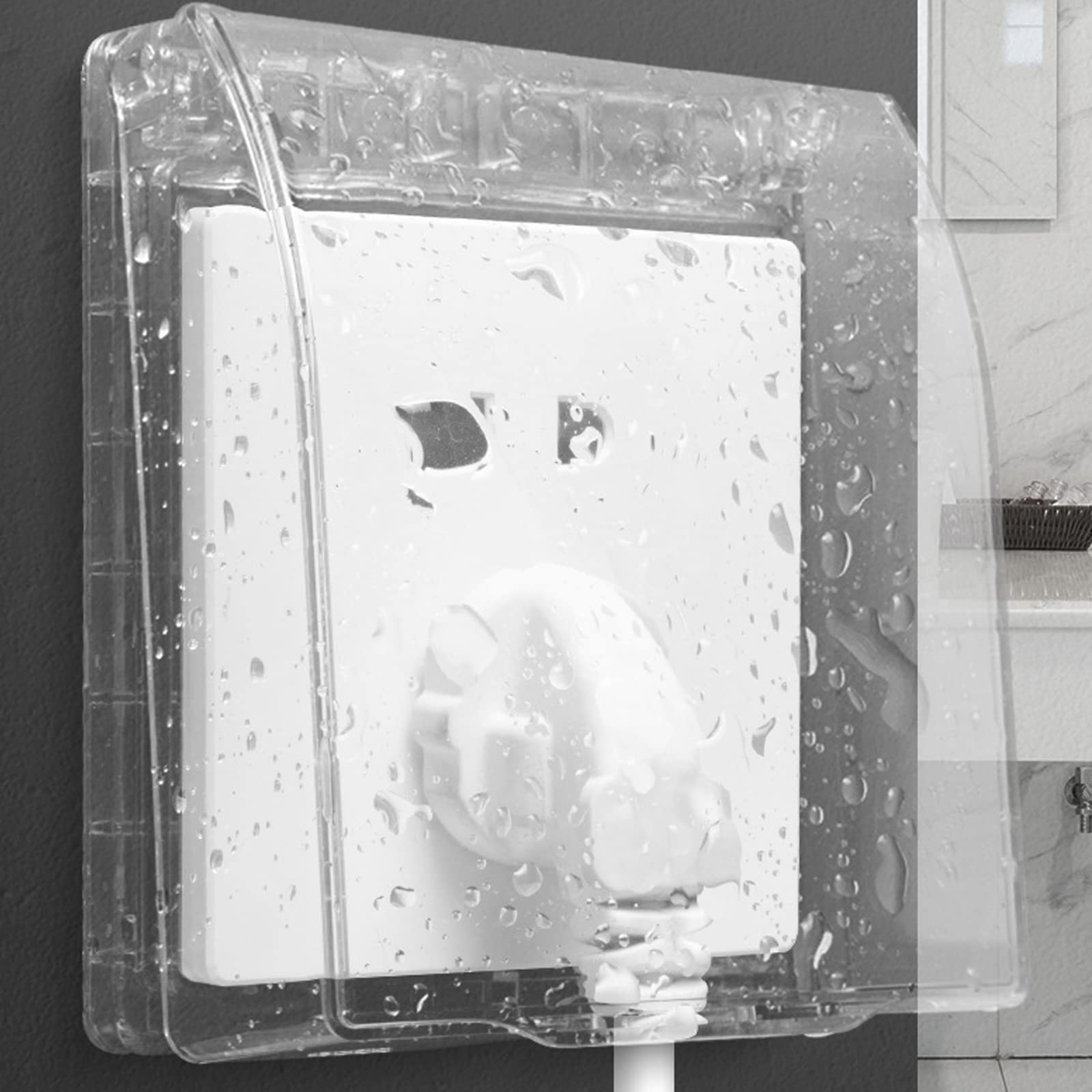 Switch Plug Waterproof Box, Transparent Waterproof Socket Box, Transparent Socket Box, Suitable for Bathroom Sockets (Screw Type) - Image 3