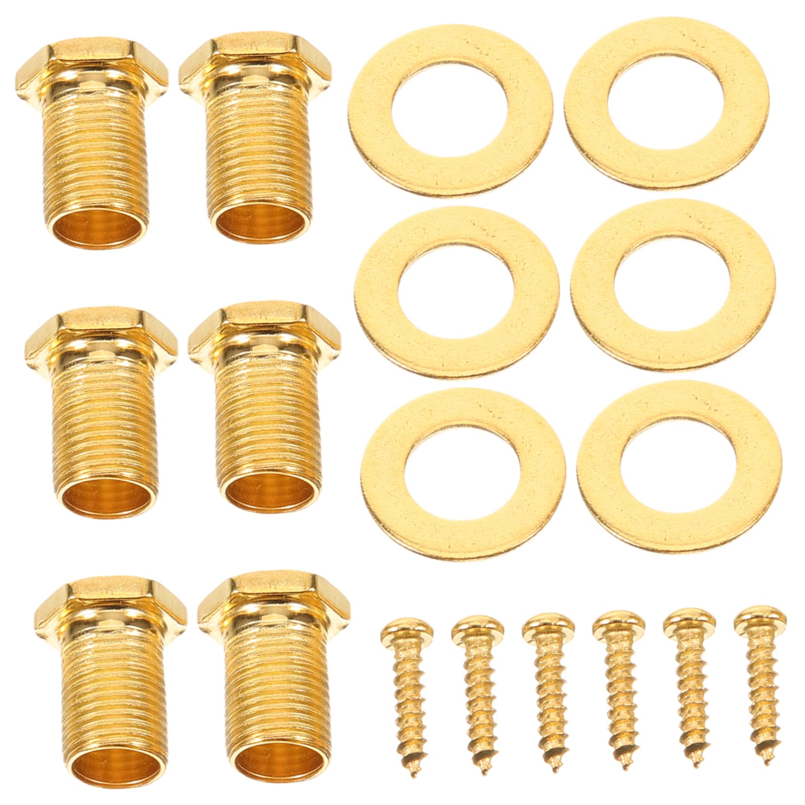 SUPVOX 6-piece Set Acoustic Guitar Tuner Nuts Screws Guitar Knobs Washers for