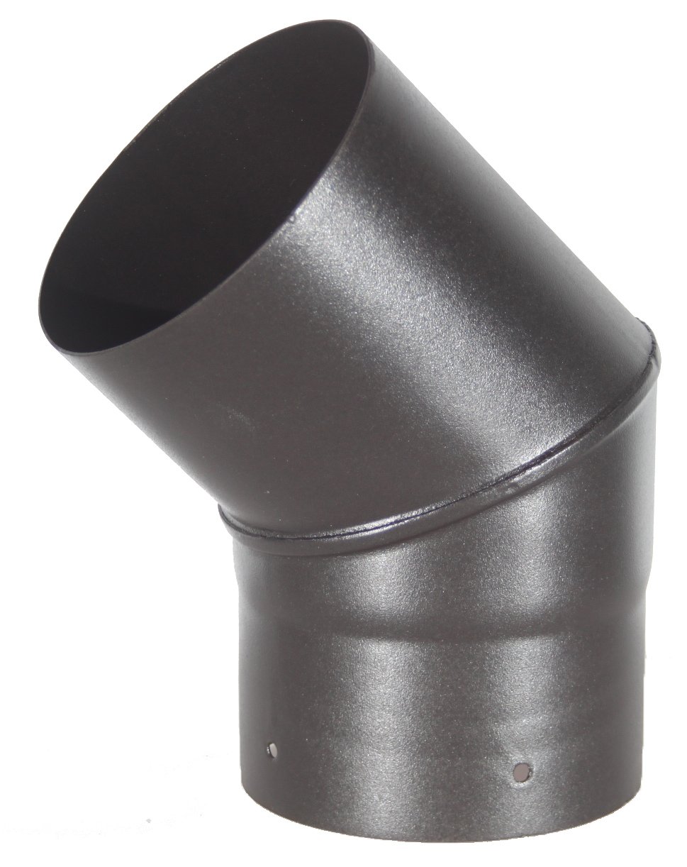 6 X 45 Degree Bend Black Vitreous Enamelled Flue Pipe For Wood Burning  Stove : Amazon.co.uk: DIY u0026 Tools