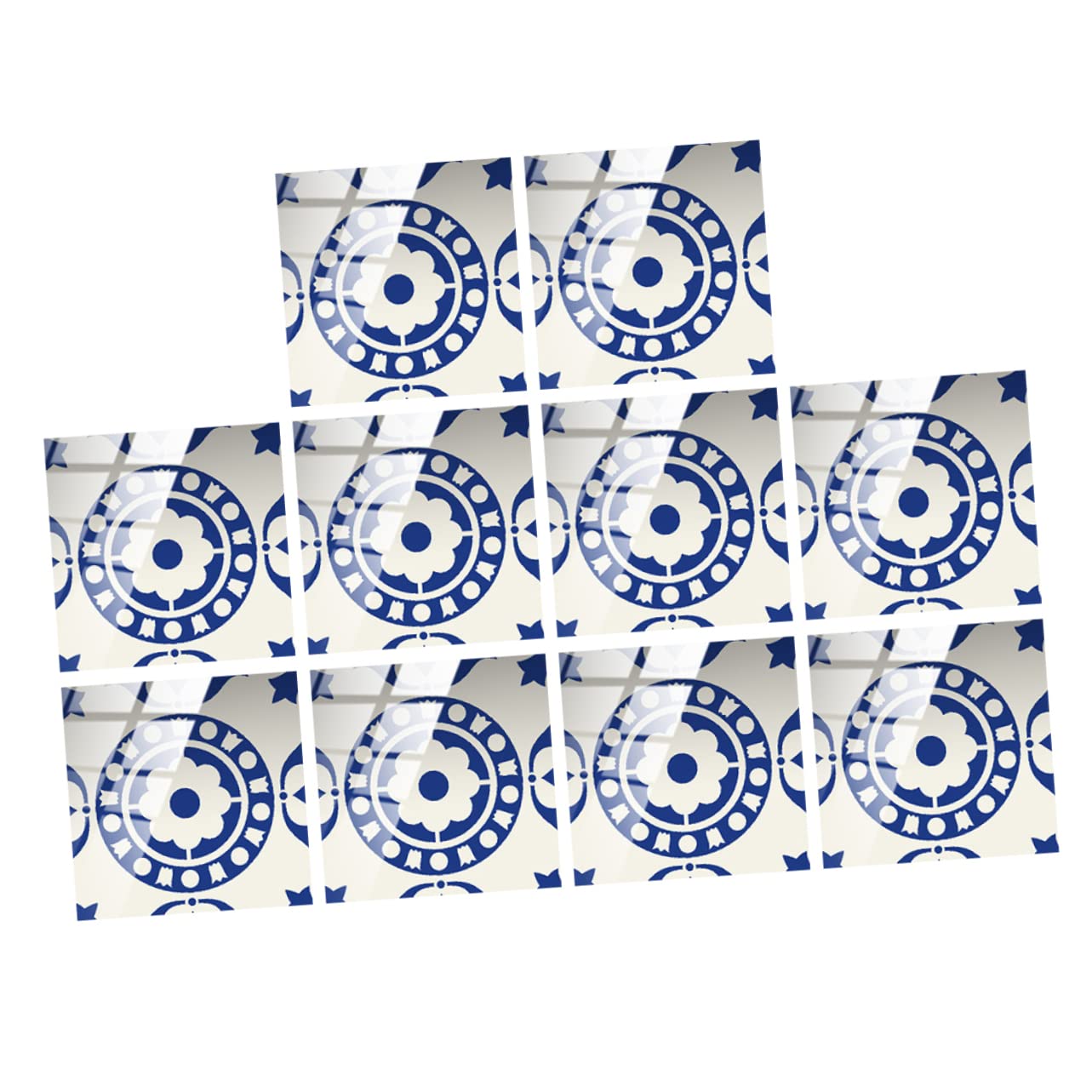 ORFOFE 10pcs Self-adhesive Sticker Floral Decor Floor Decor Flower Decals Flower Tile Stickers Crystal Tile Stickers Pvc Tile Sticker Floor Tile Floor Tile Sticker Tile Paste