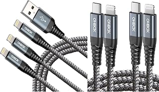 ohbox 3Pack 6ft iPhone Charger Cable +2Pack 6FT Type C to iPhone Cable Compatible with iPhone 14 13 12 11 Pro Max XS XR X 8 7 6S 6 Plus SE