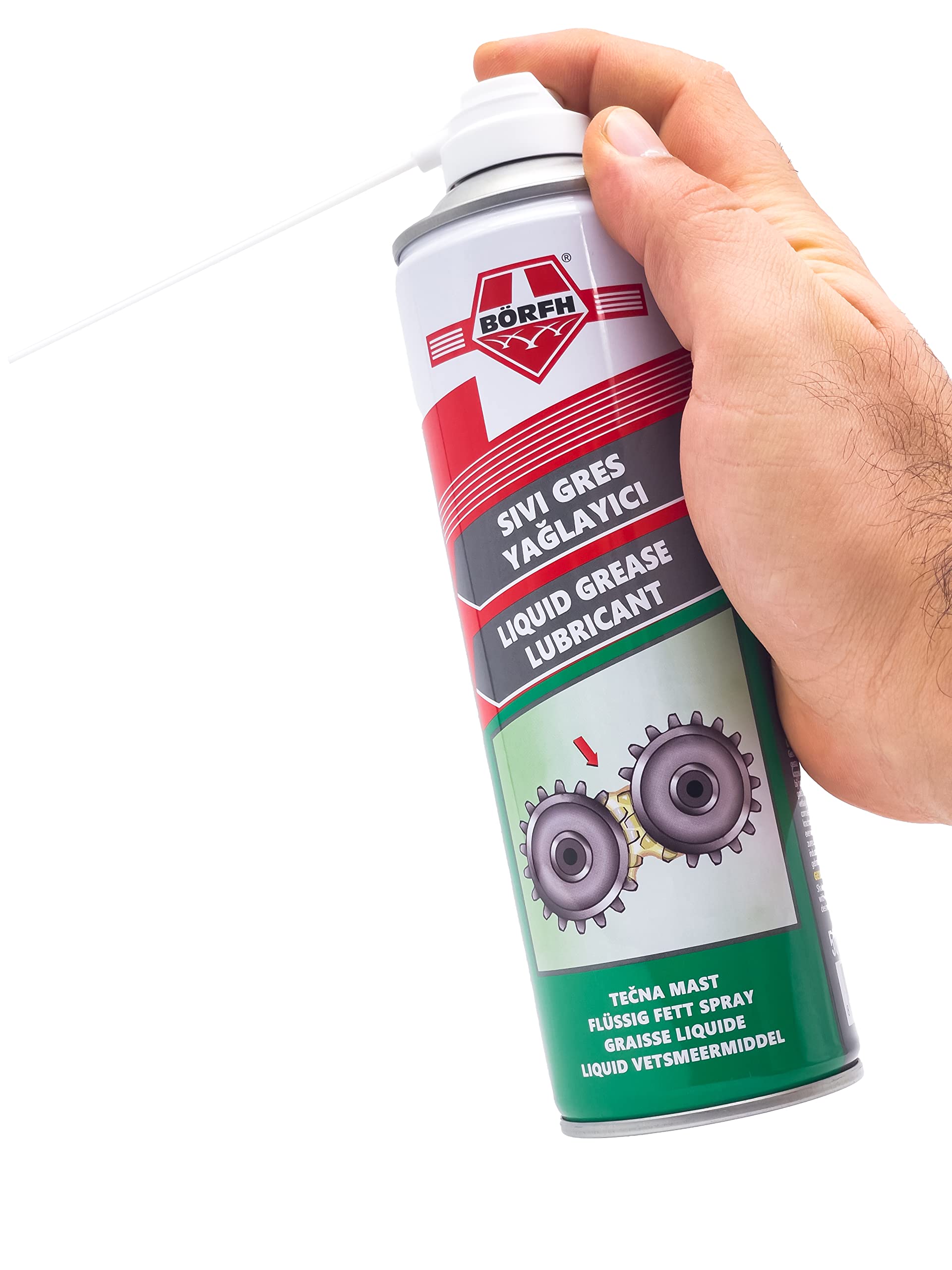 Spray de grasa líquida – Lubricante y lubricante versátil para taller, hogar e industrial, efecto a largo plazo y protección contra la corrosión – 500 ml