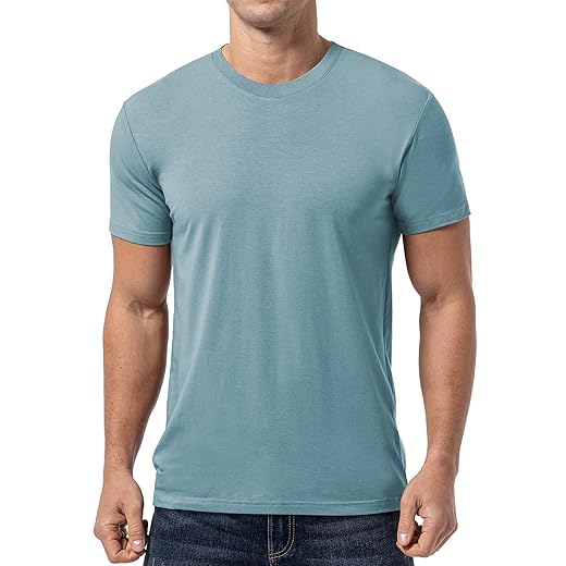 QUALFORT Camisetas masculinas de viscose de bambu