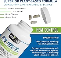 Vista 6 de Hem-Control - Suplemento de tratamiento de hemorroides rápido y eficaz - Fórmula potente para promover el alivio de los síntomas, la reducción