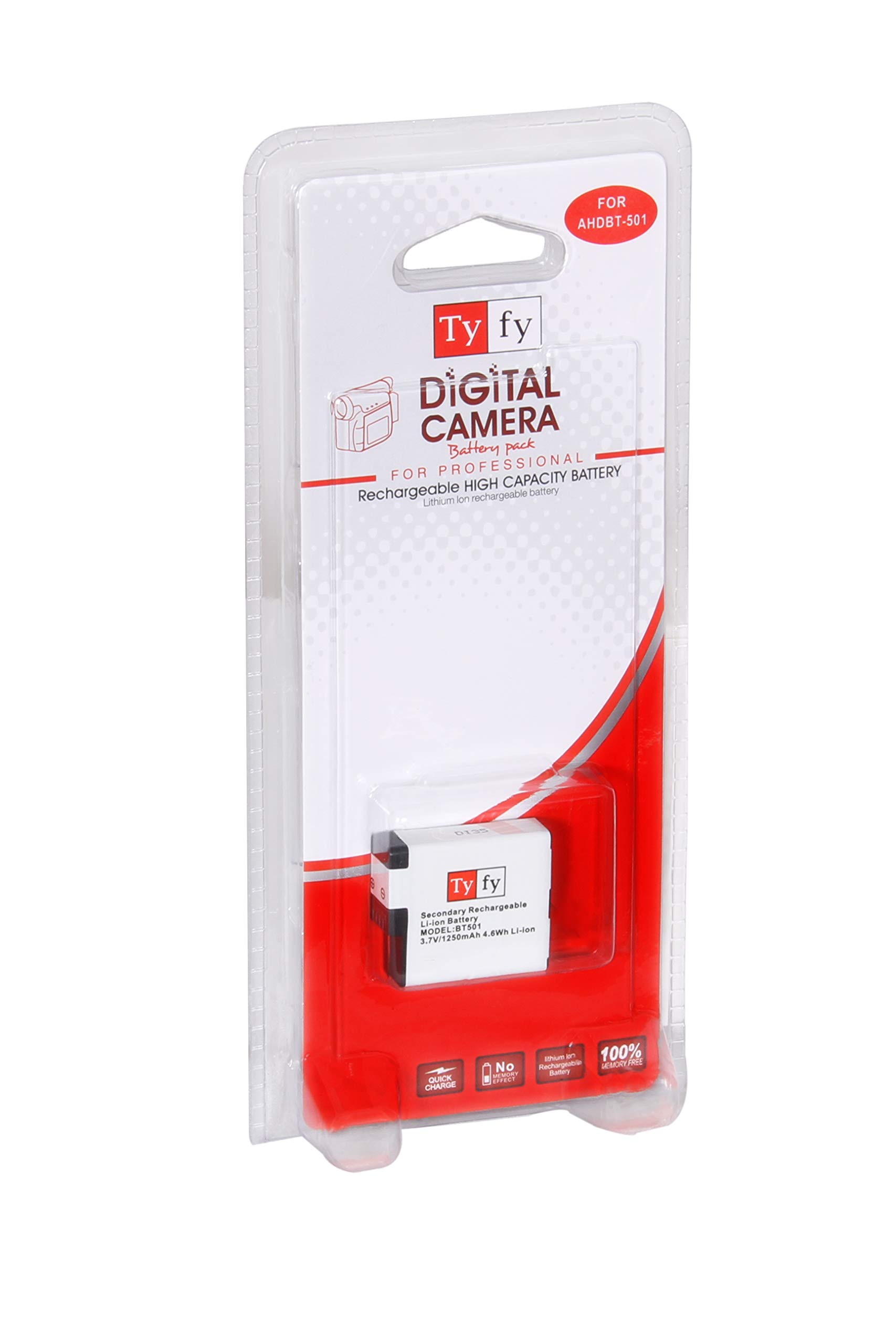 Tyfy AHDBT - 501 Go Pro Battery 1250 mAh (Black)