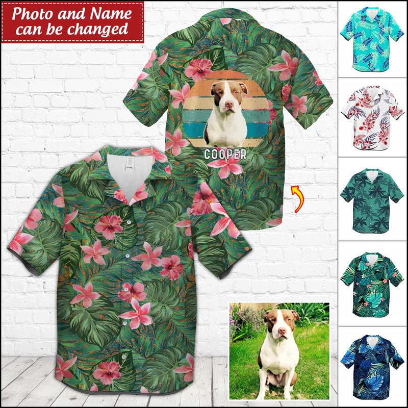 NAZENTI Personalized Hawaiian Shirt - Custom Face Shirt, Hawaiian Picture Shirts, Funny Hawaiian T-Shirt for Men Women 113