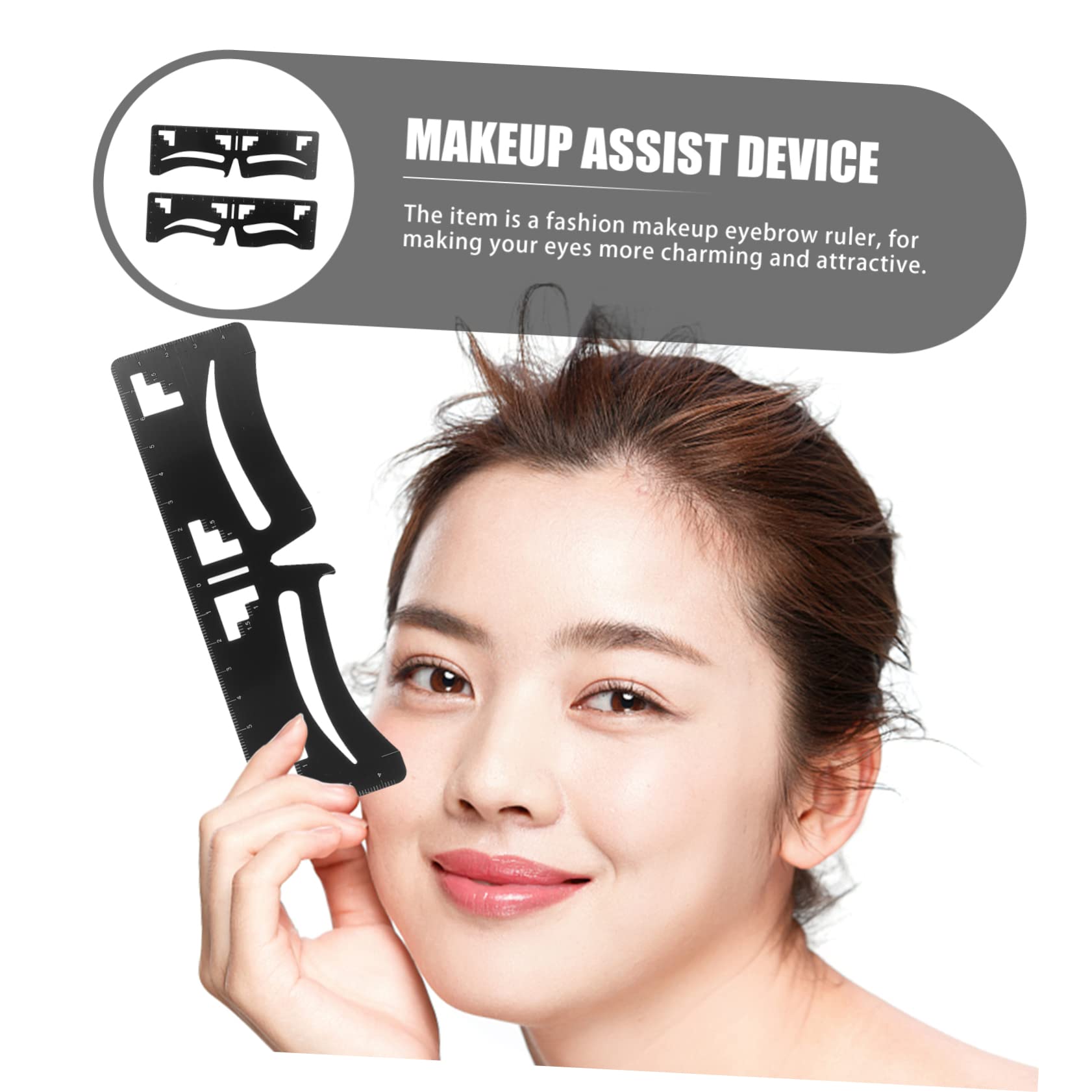 minkissy 6 Pz righello per sopracciglia modello di microblading modello per modellare le sopracciglia abito pratico strumento per il trucco femminile stencil per il trucco delle donne