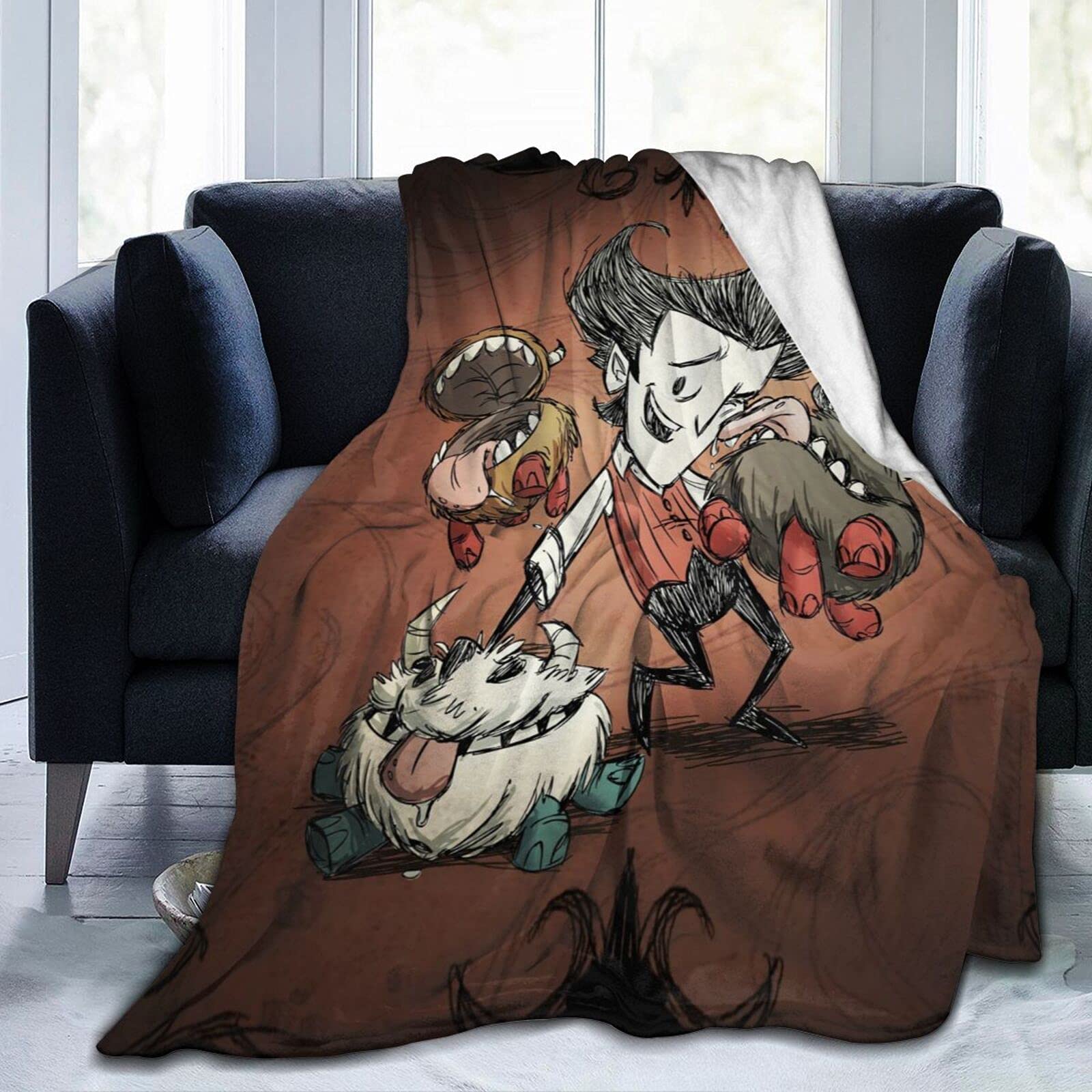 ATOurDealss Don't Starve Together Blanket Ultra-Soft Flannel Blanket Warm Lightweight Bed Chair Couch Travel Blanket for Adult Kids 50"x40"