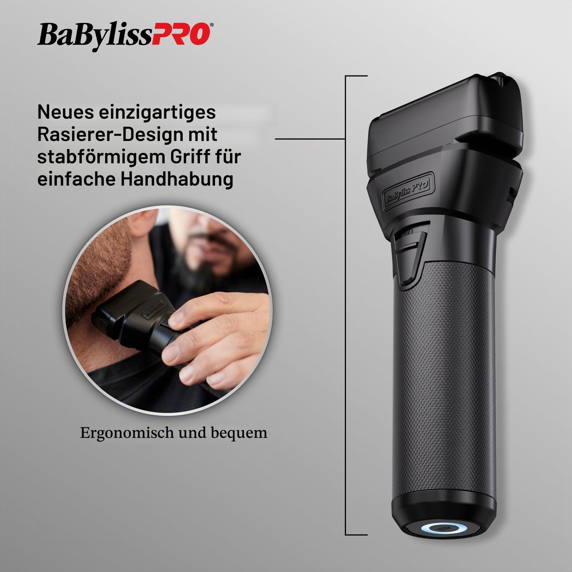 BaBylissPRO FXONE BLACKFX Doppelfolien-Rasierer aus Metall