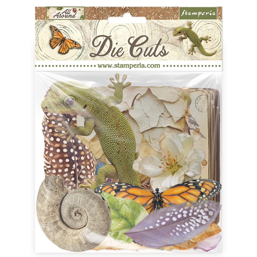 Stamperia - Die Cuts for Scrapbooks, Albums, Cards, Bullet Journals and More, Laser Cut Cardboard Shapes, Easy to Glue, Perfect for Hobbies, Crafts, and Gifting (All Around) (Assorted)