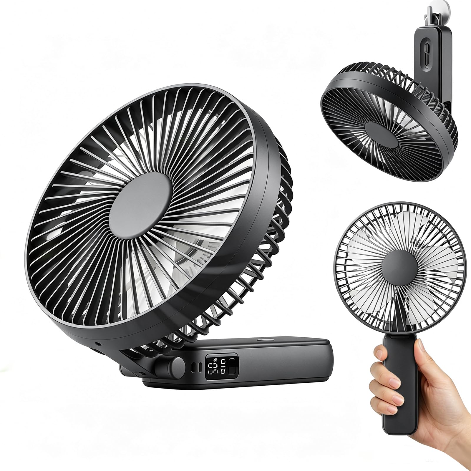Amazon | 卓上扇風機 ハンディファン 携帯扇風機 【2026新登場・1台多