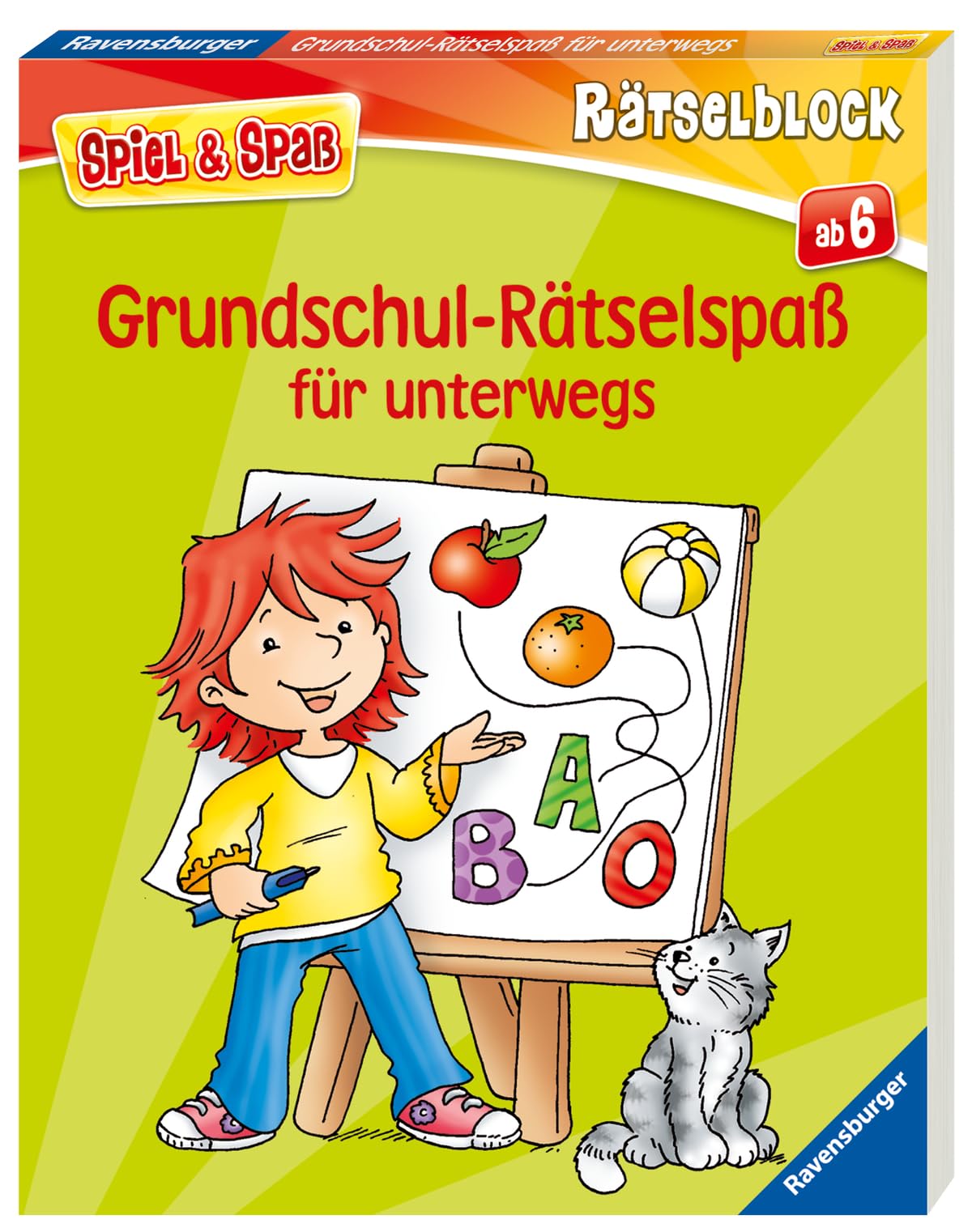 Grundschul-Rätselspaß für unterwegs - Rätselbuch ab 6 Jahre, Reisespiele für Kinder (Spiel & Spaß - Rätselblock)