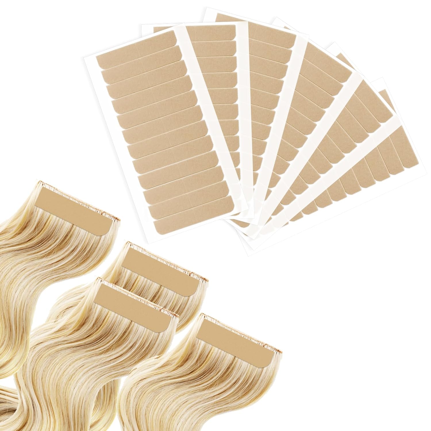 simarro 144Pcs Hair Extension Tape Tabs, Double Sided