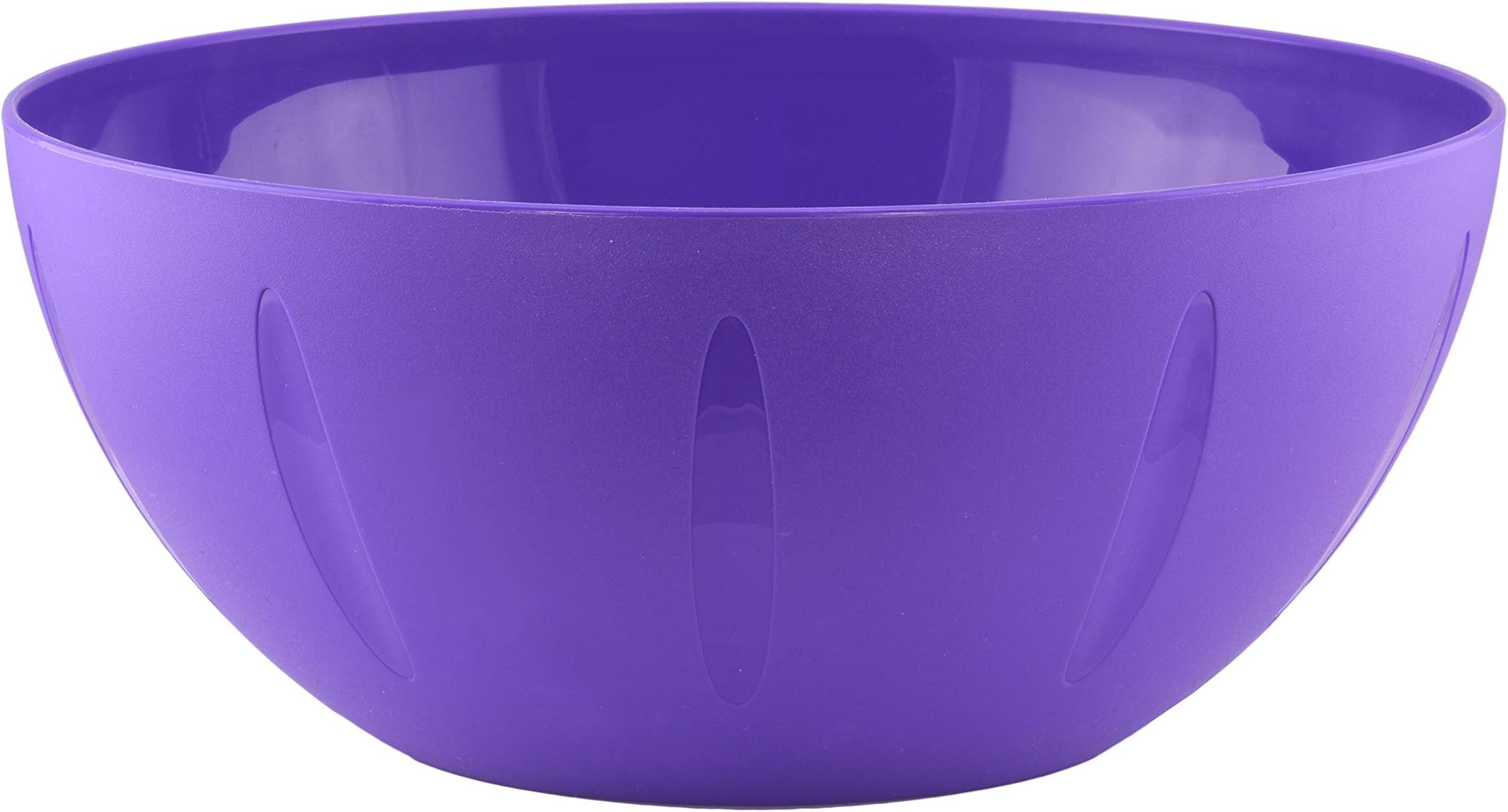 YBM HOME 10-Inch Plastic Serve Mixing Bowl for Everyday Meals - Ideal for Cereal, Snacks, Popcorn, Salad, and Fruits, Microwave Safe, Purple
