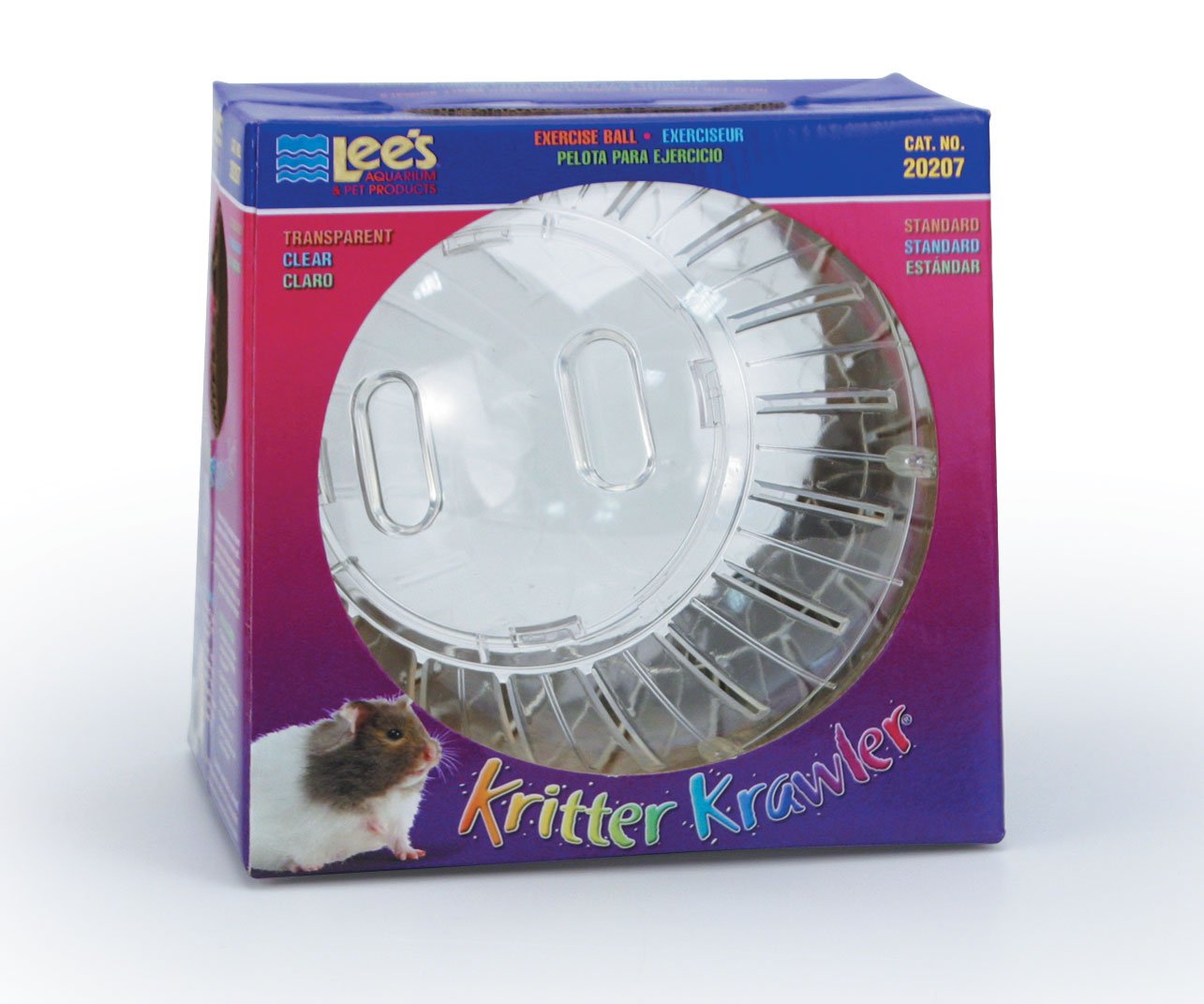 Lee's Kritter Krawler Exercise Ball, Standard, Clear - 7-Inch