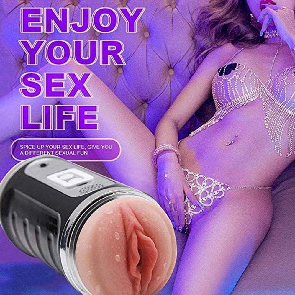 GSFAN 2 In1 3D Realistic Mastubrator Toy Full-Automatic Toy Sucking Electric Piston Toys Soft with Vibration Suction Modes