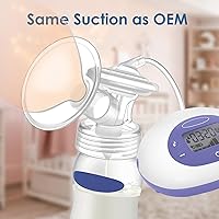 Vista 7 de Maymom Piezas de bomba compatibles con extractor de leche Lansinoh, brida, conector de boca ancha, válvula, tubo y protector de reflujo, no piezas