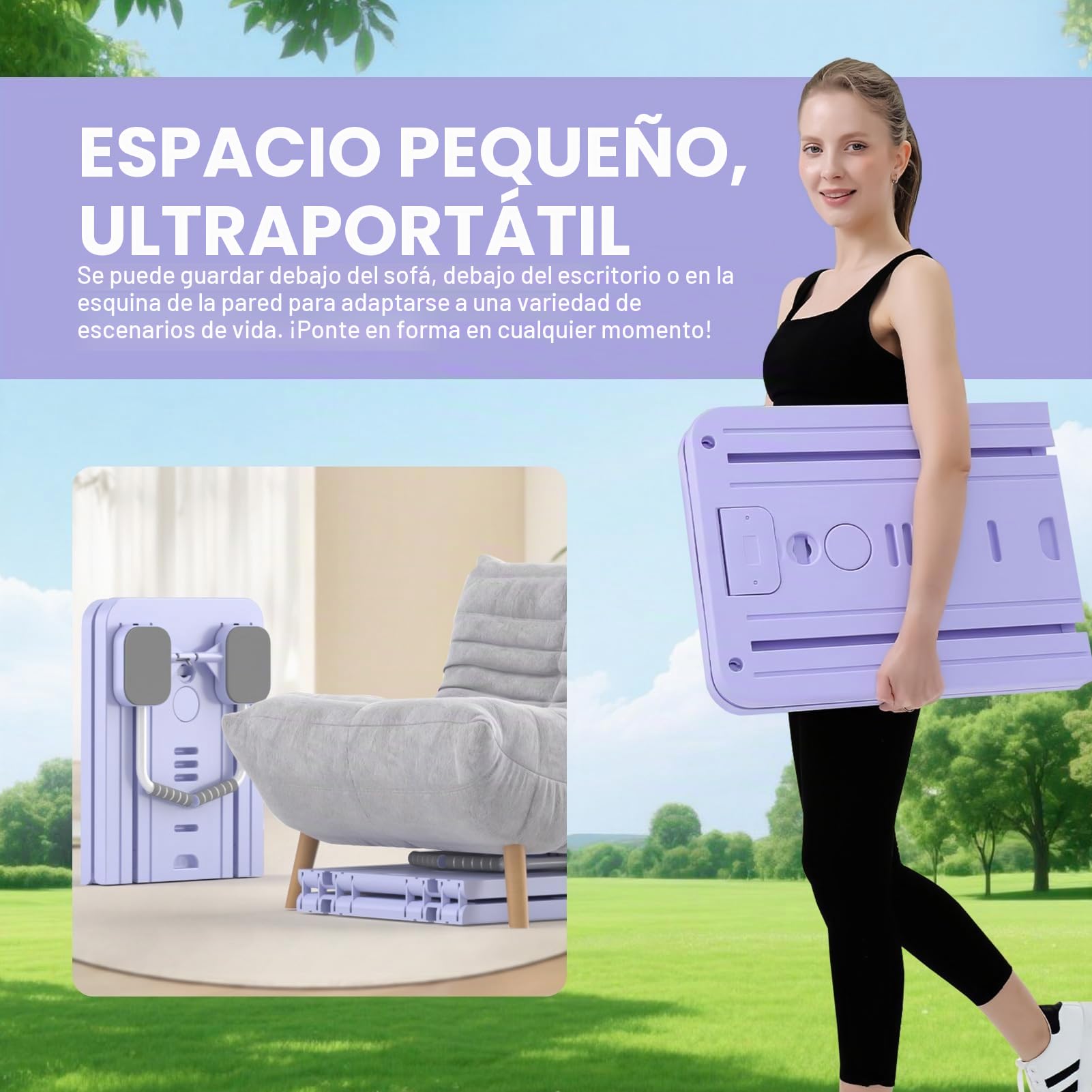 Juego de tablero reformador de pilates 5 en 1 mejorado: tabla de pilates con contador LED, rodillo de rebote automático, tablero central multifuncional plegable para gimnasio en casa