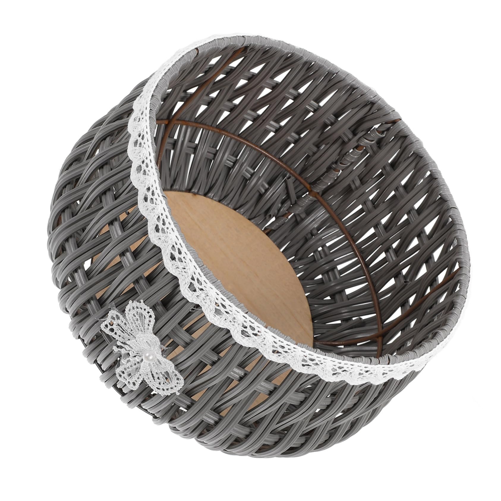 Kisangel 2stücke Rustic Woven Pflanzenkorb Handgefertigter Blumentopf Für Blumen Und Sukkulenten Vielseitige Aufbewahrungslösung Für Wohnräume Und Gärten Graues Design