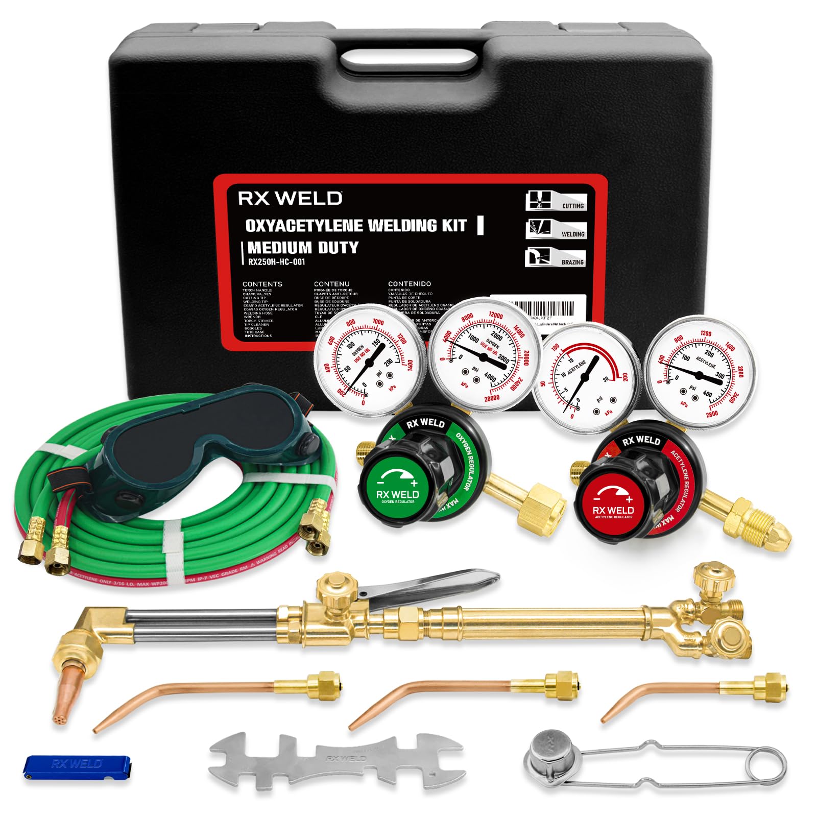 RX WELD Medium Duty Oxy-Fuel Welding and Cutting Torch Kit