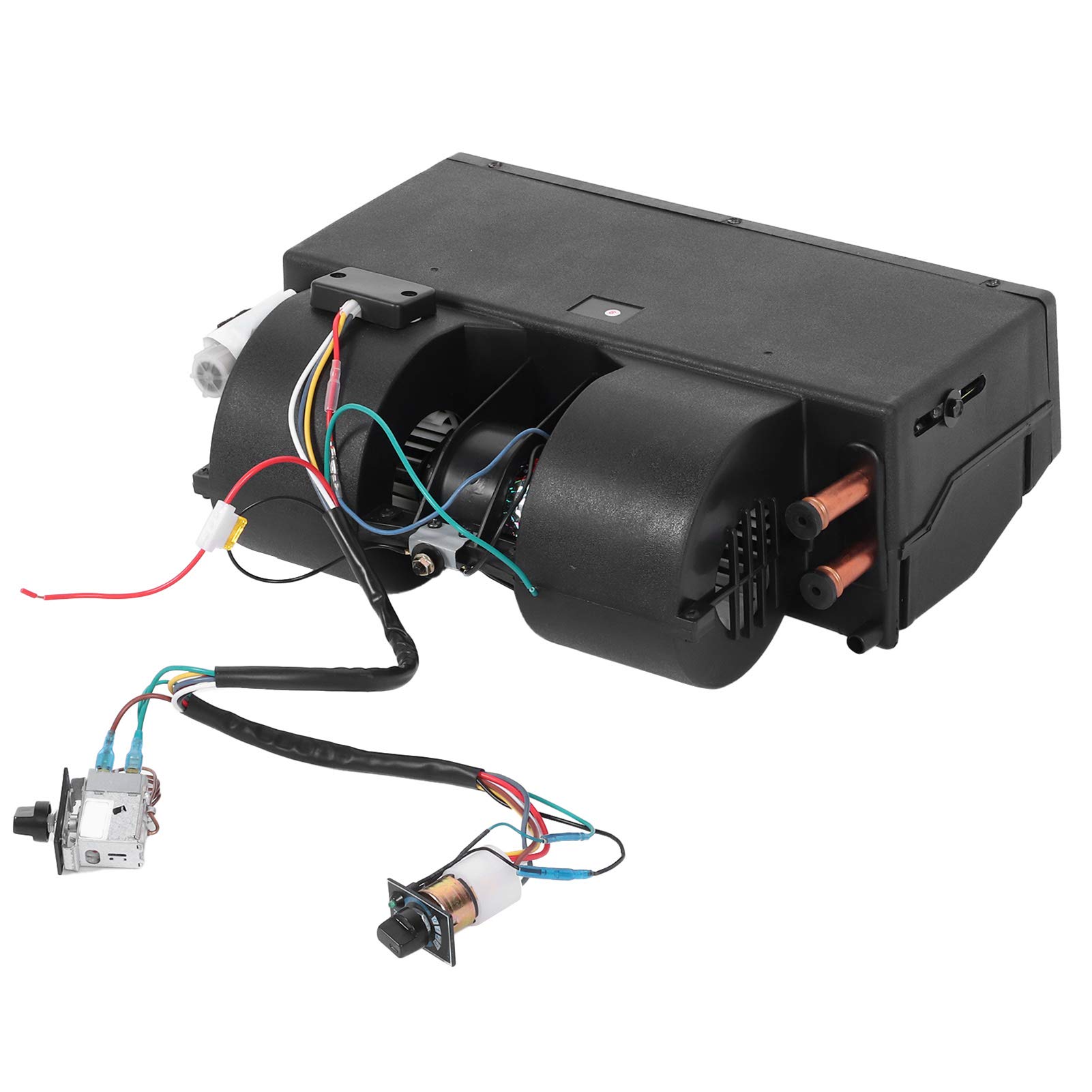 aqxreight Evaporador de Aire Acondicionado de 12V, Termostato de Refrigeración de Calefacción Debajo del Tablero, 3 Velocidades, 600CFM, Universal para Coche y Camión