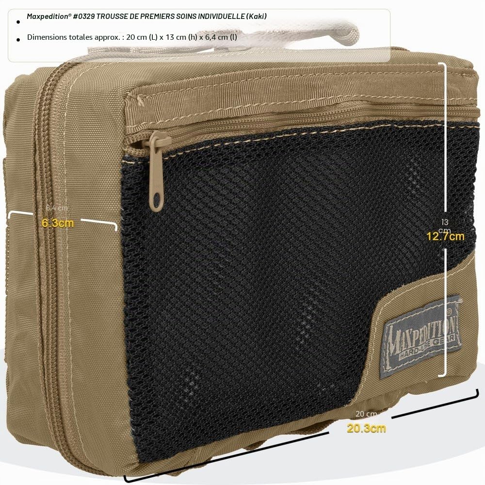 MAXPEDITION, Trousse de Premiers Secours individuelle, Kaki