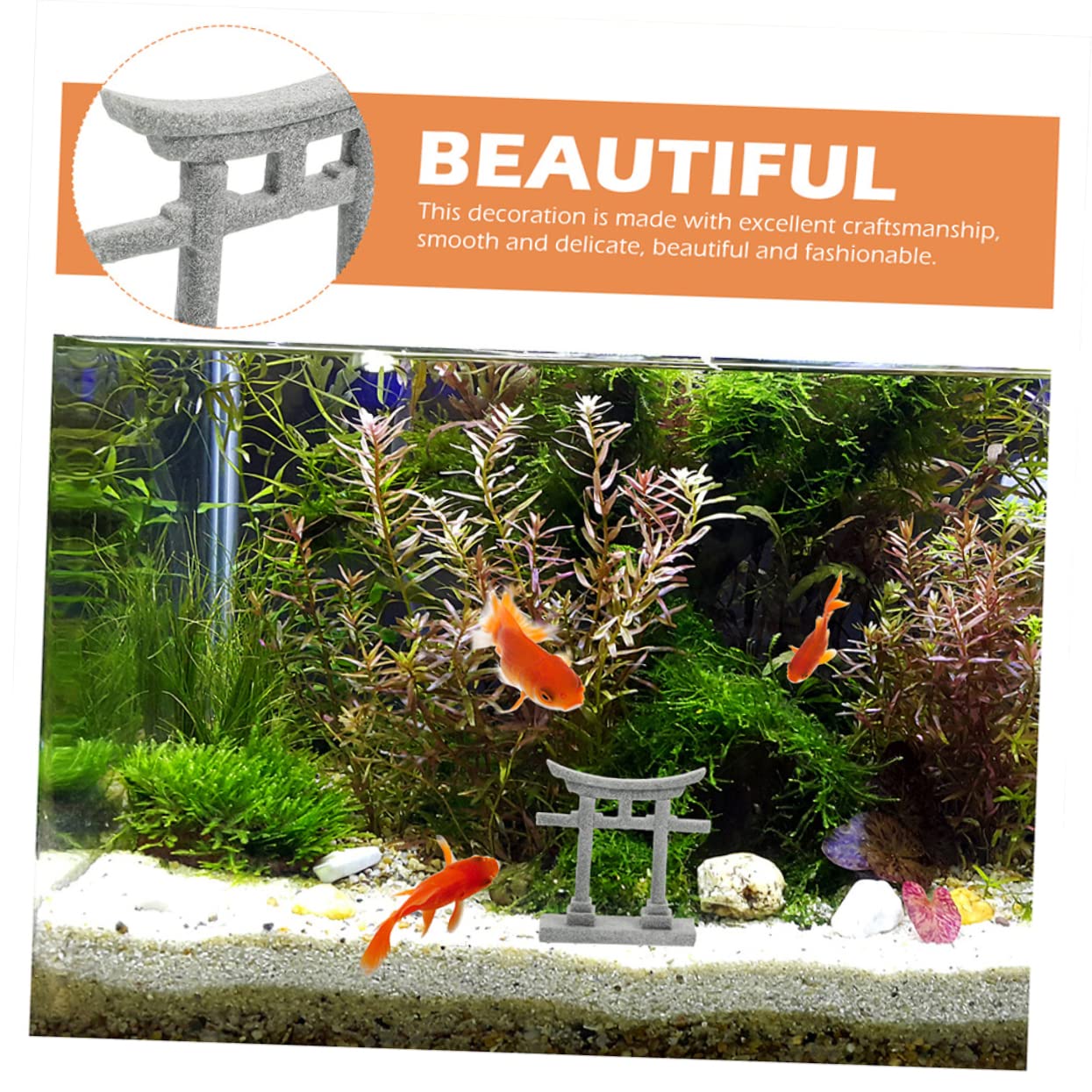 BESPORTBLE 6piezas Decoración De Acuario Miniatura De Estilo Japonés De Puerta Torii Accesorios para Peceras Adornos para Paisajes De Jardín Elemento para Crear Naturales Acuarios