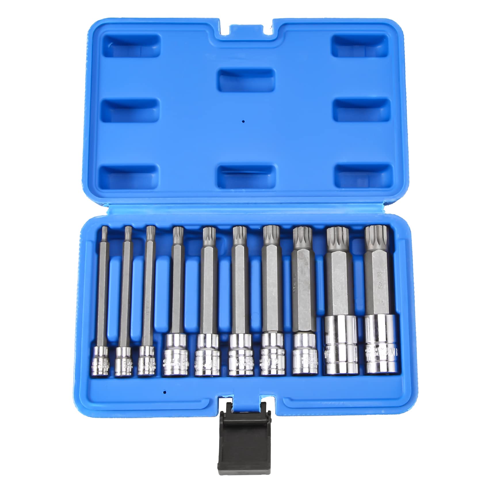 Douilles à embout cannelé pour restaurer votre voiture, 10 outils triple carré type M de 4 pouces