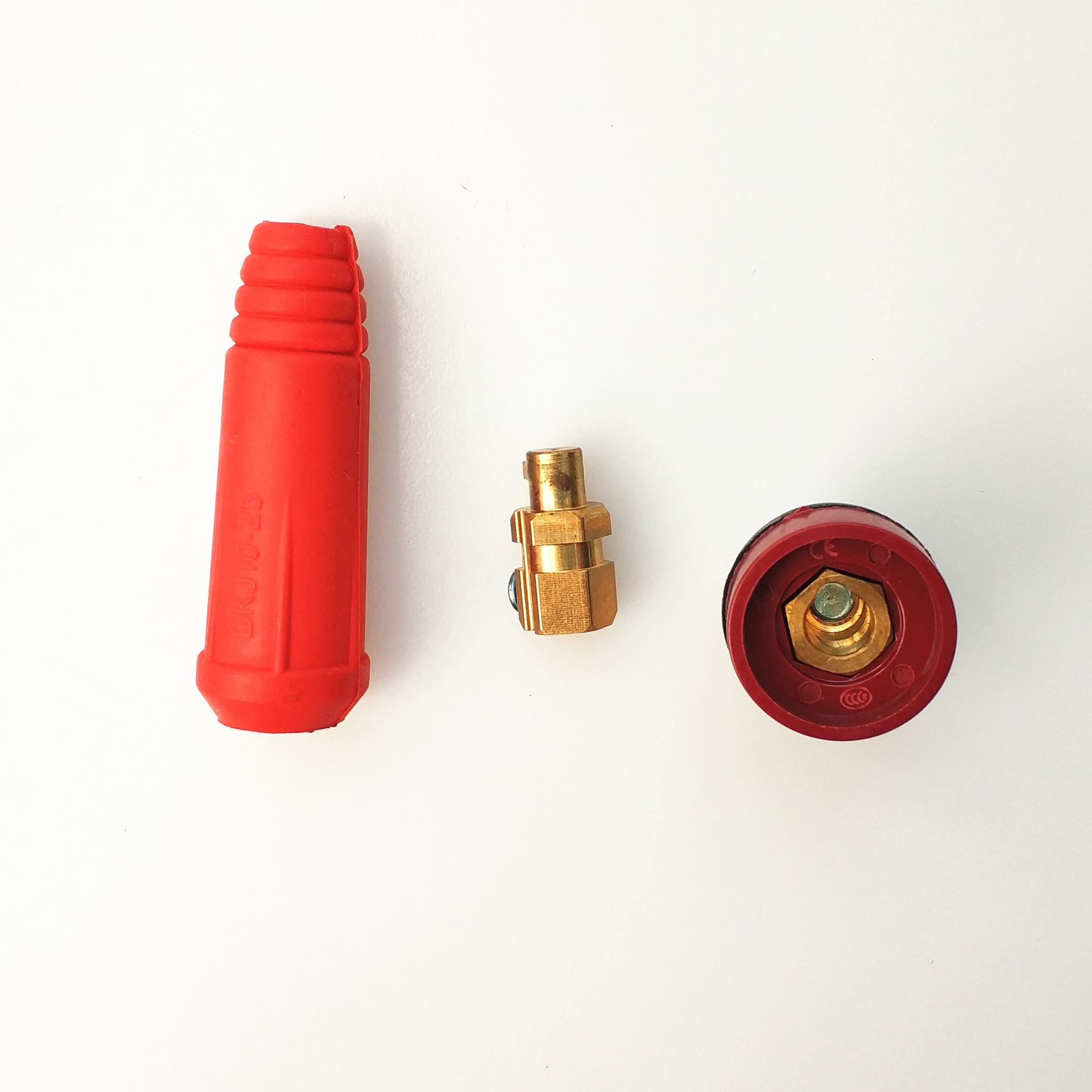 Welding Cable Connector Socket Set, all Sizes available (#2-#0 35-50sqmm, Red)