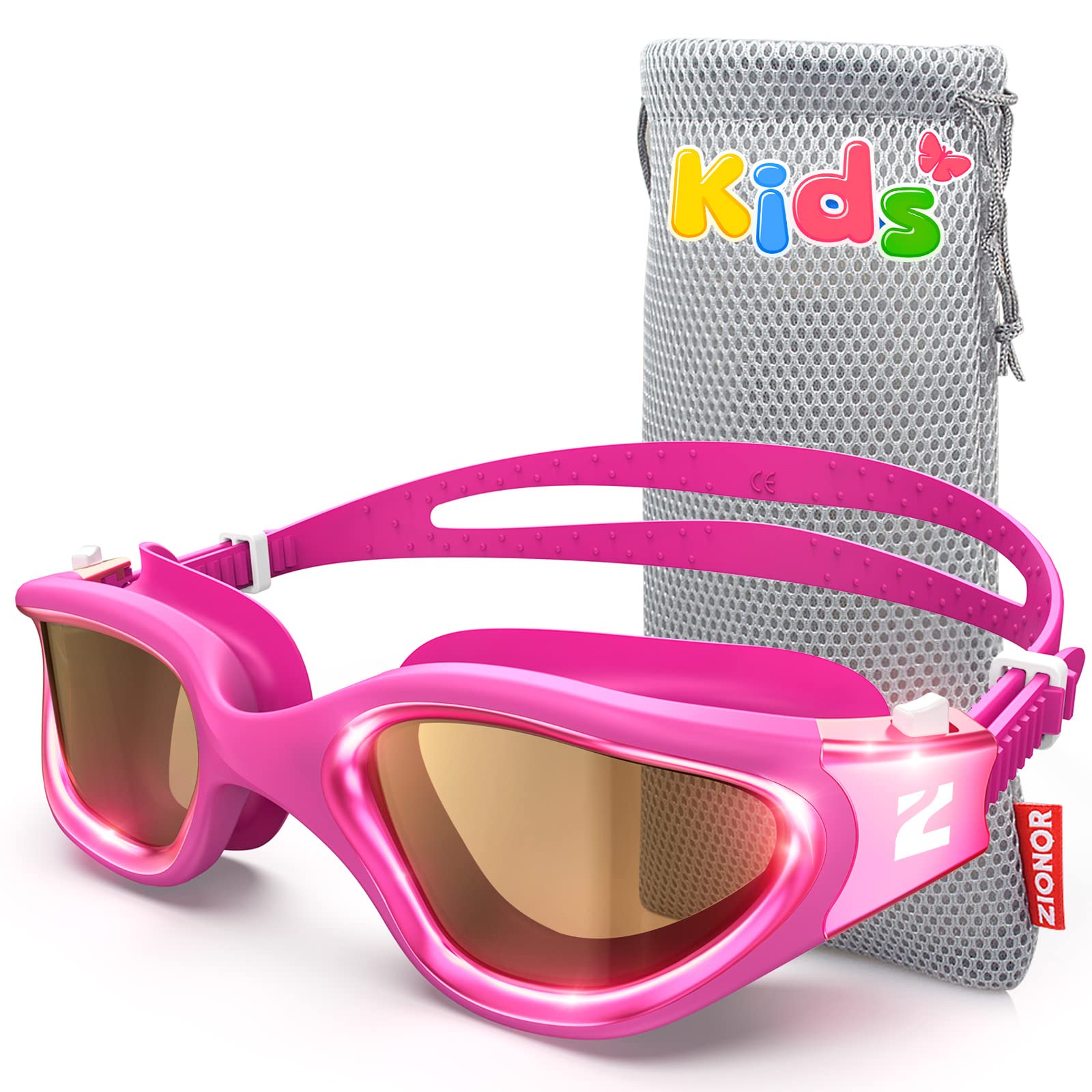 ZIONOR G1MINI Ultra okulary do pływania dla dzieci, z polaryzacją, wygodne okulary do pływania dla dzieci, ochrona przed zaparowaniem, ochrona przed promieniowaniem UV, okulary do pływania dla