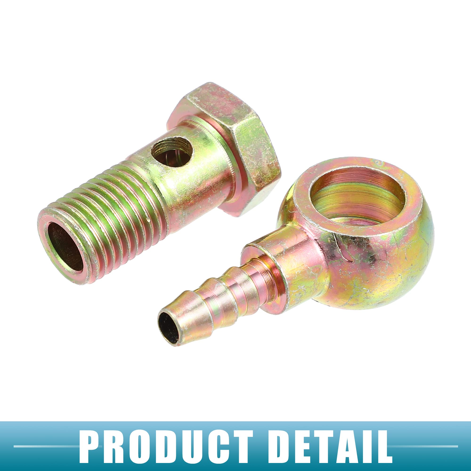 Adaptador De Perno Banjo M14x1.5 Para Manguera De Freno | Juego De 2 Con Arandelas De Cobre