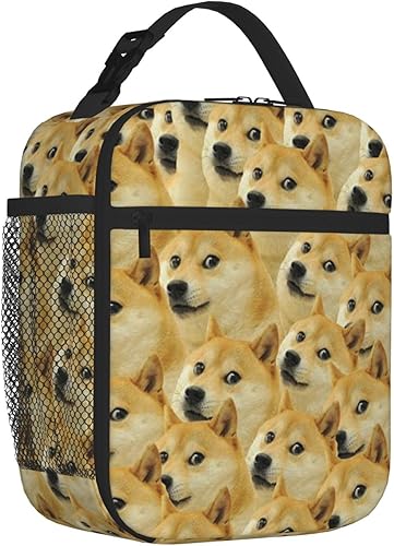 VTCTOASY Mr Doge Meme - Lonchera para mujer, pequeña bolsa enfriadora a prueba de fugas, lonchera bento reutilizable aislada para el trabajo,