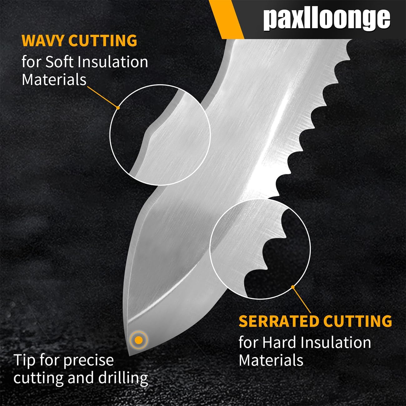 Insulation Knife, Stainless Steel Garden Knife with 7.8" Blade, Double Side Sod Cutter with Nylon Sheath for Cutting Mineral Wool and Insulation Foam Board