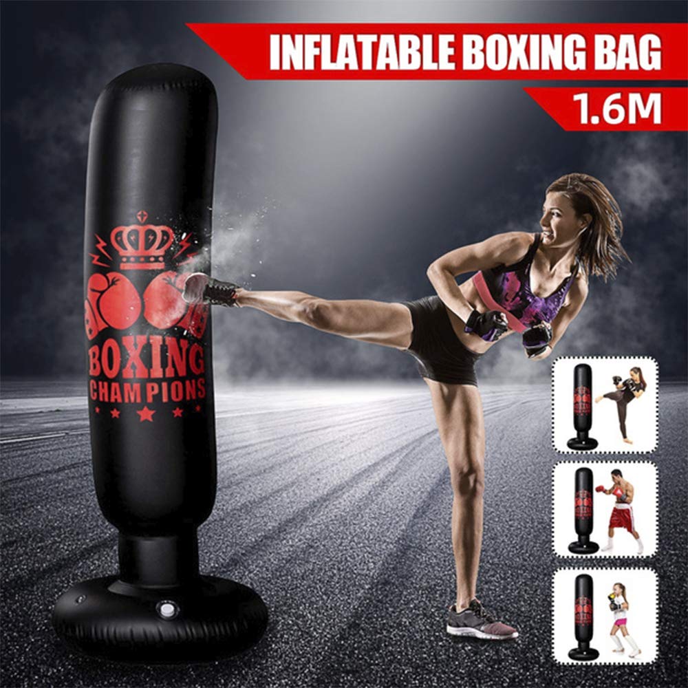 Sac De Frappe Gonflable Pour Enfants – Pied Stable, Safe Pour Karaté Et MMA