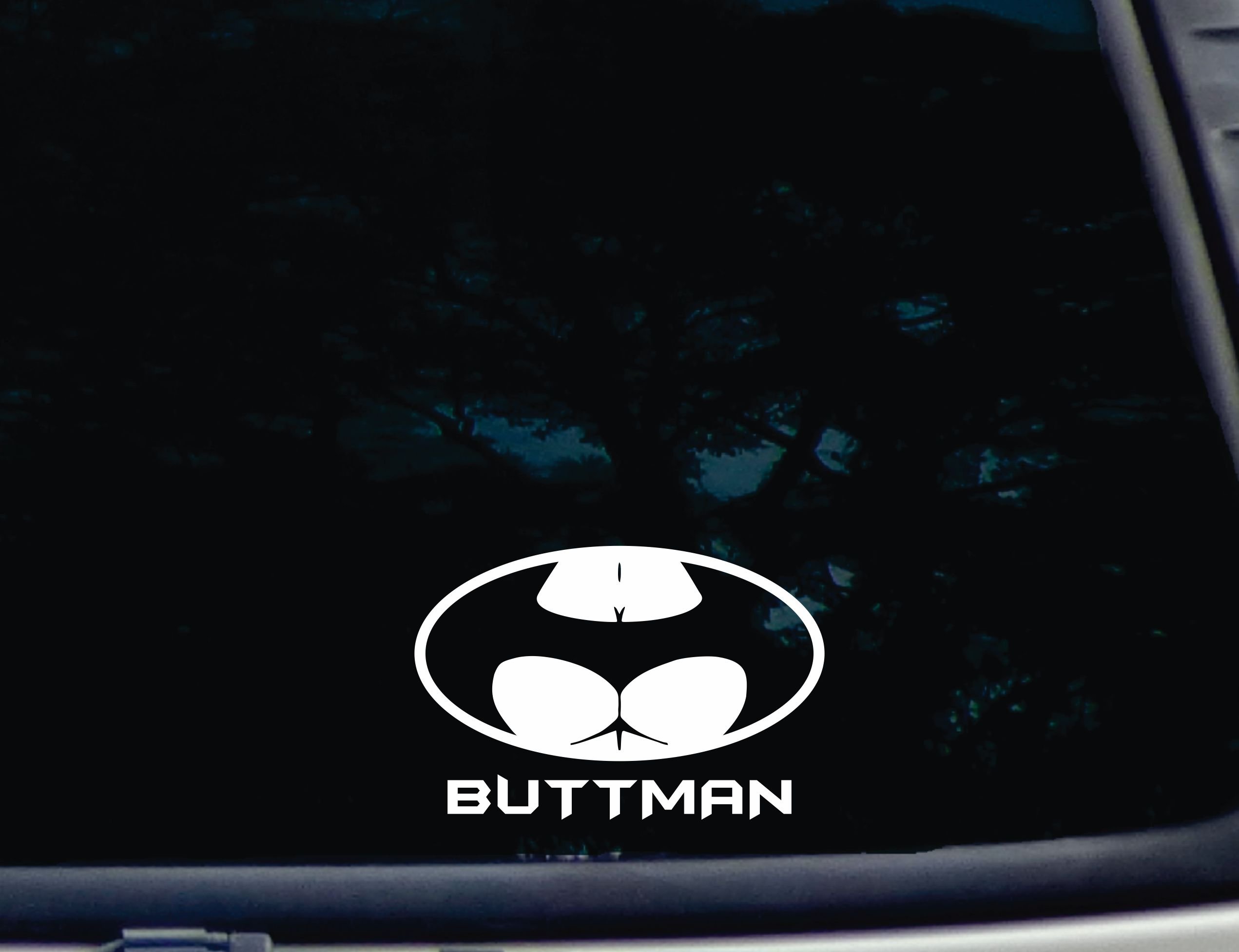 BUTTMAN - 5 3 8 x 3 3 4 die cut vinyl decal for window car truck tool