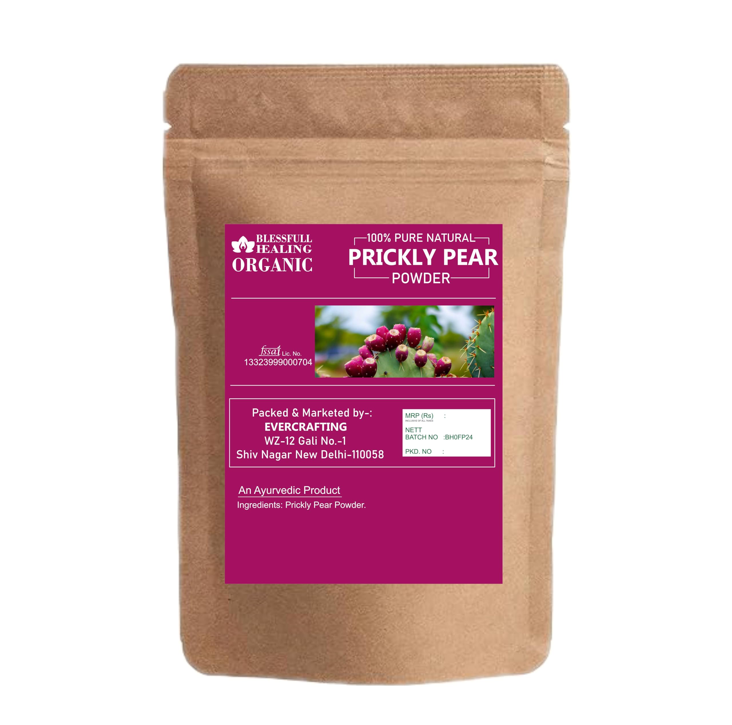 Blessfull Healing Organic Prickly Pear Powder 100% Pure Natural 100 Gram / 3.52 oz