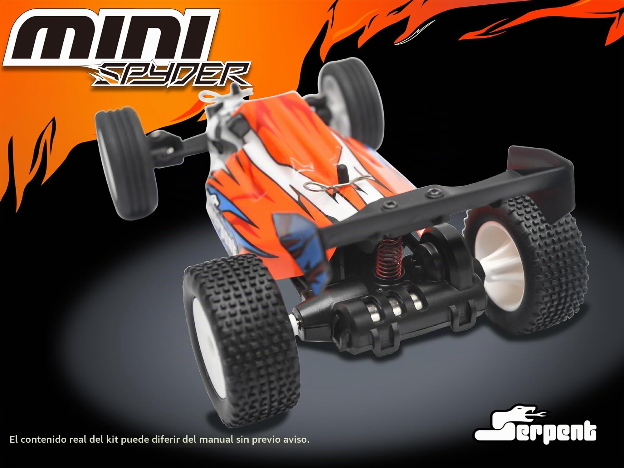 Serpent 1/24 Mini RC RTR, 2,4 GHz, Coche teledirigido con giroscopio | vehículo Todoterreno de Alto Rendimiento, Incluye 2 batería y Cable de Carga USB (430001-2)