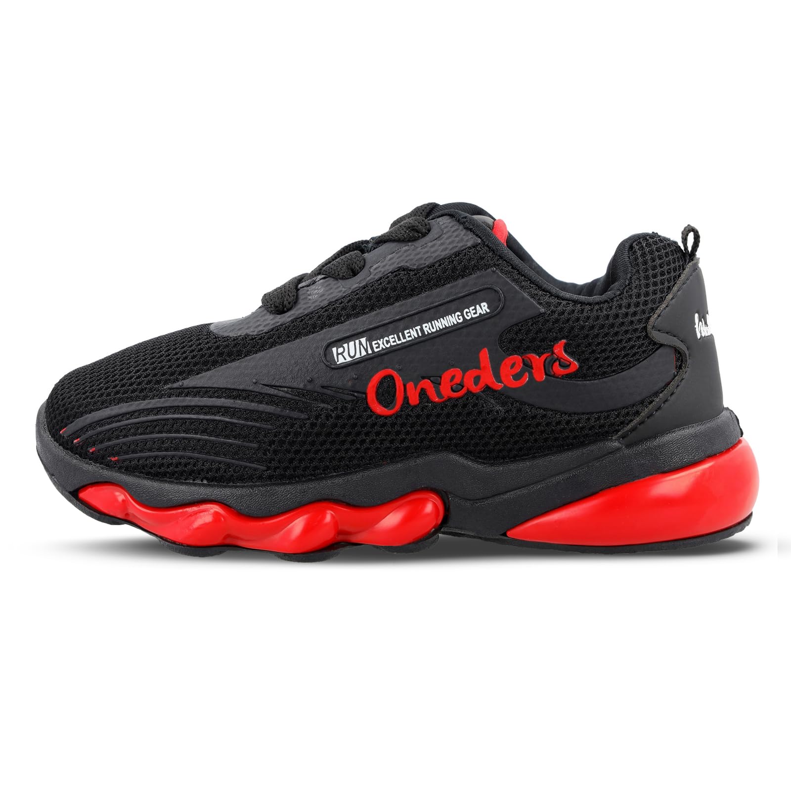WALKAROO Casual Shoe for Kids|Light Weight and Comfortable|Trendy Lace-up Shoes|WK340 - Black Red (B0D7HSPS76) Amazon Price History, Amazon Price Tracker