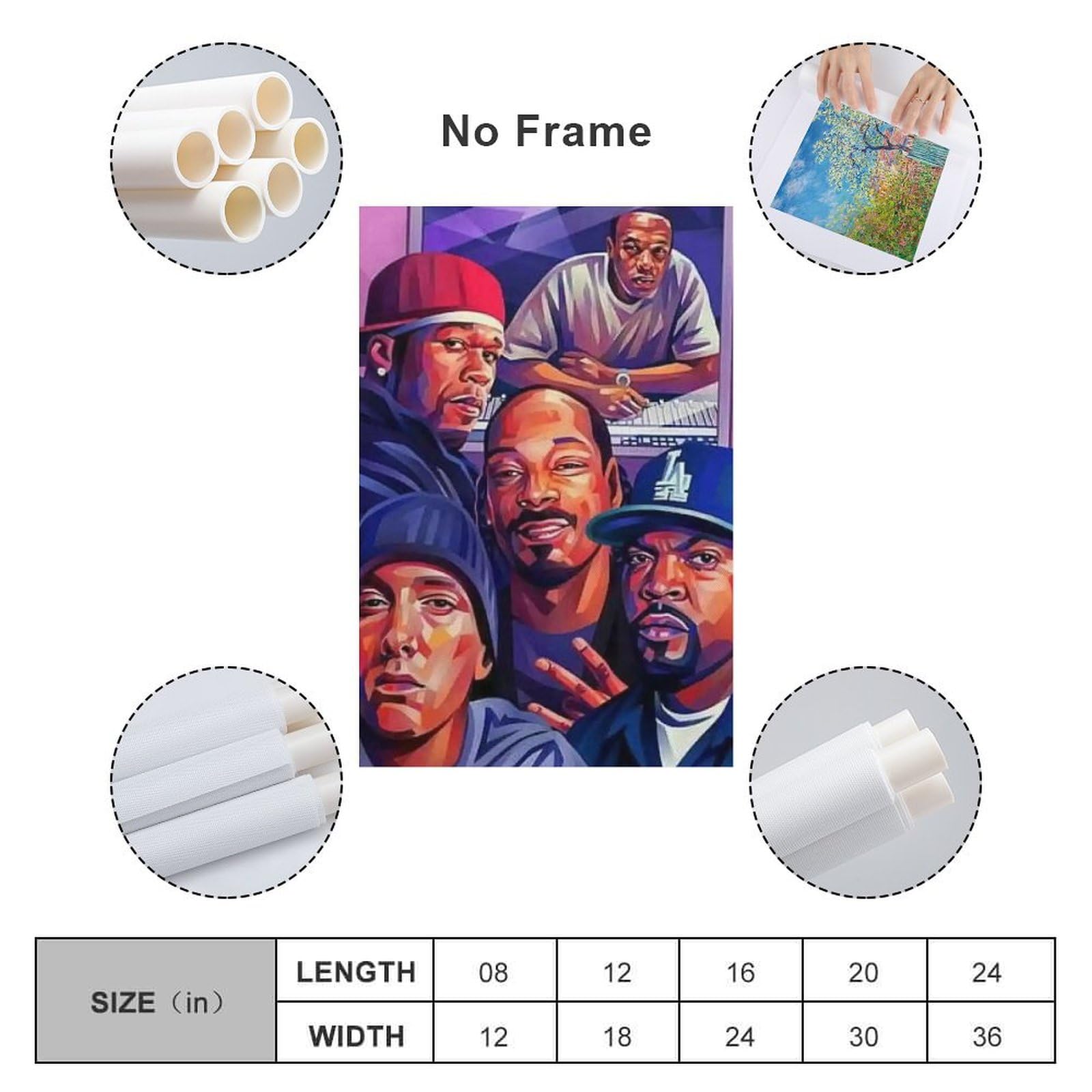 Poster artistico da parete con stampa artistica da parete con cantante rap hip hop all star (18), opera d'arte estetica per la stanza, 60 x 90 cm