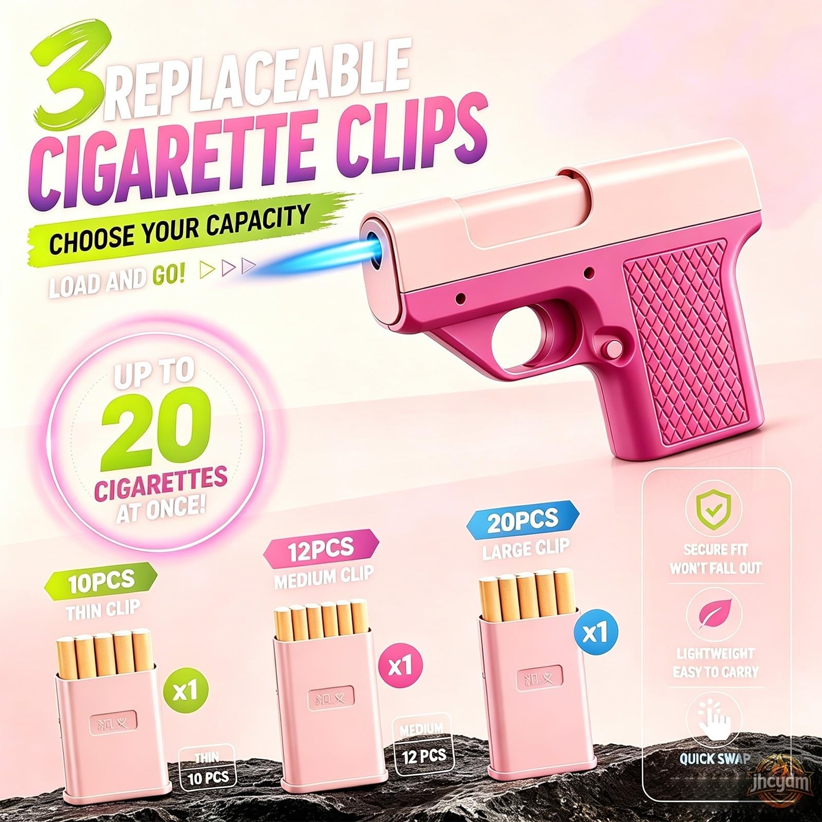 Briquets Coupe-Vent 3 pièces, étui à Cigarettes de Grande capacité