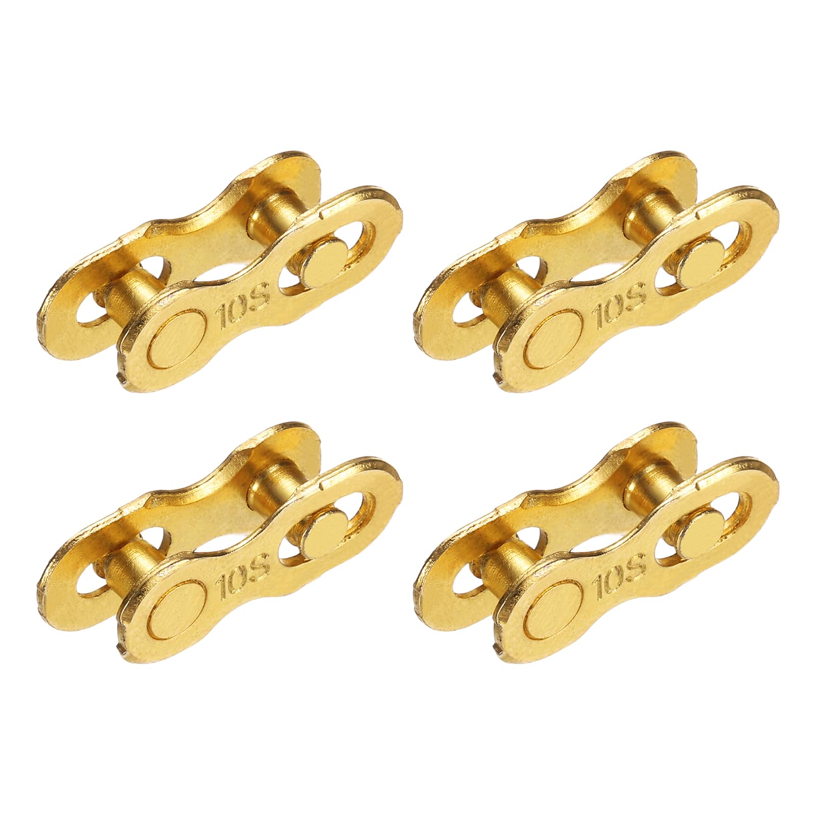 YELARXI Bicycle Missing Link, 10 Speed Reusable Bike Chain Master Quick Link Bicycle Chain Replacement Kit Coupling 4Pairs & Gold - Fitting For(Mountain/Road/Racing Bikes)