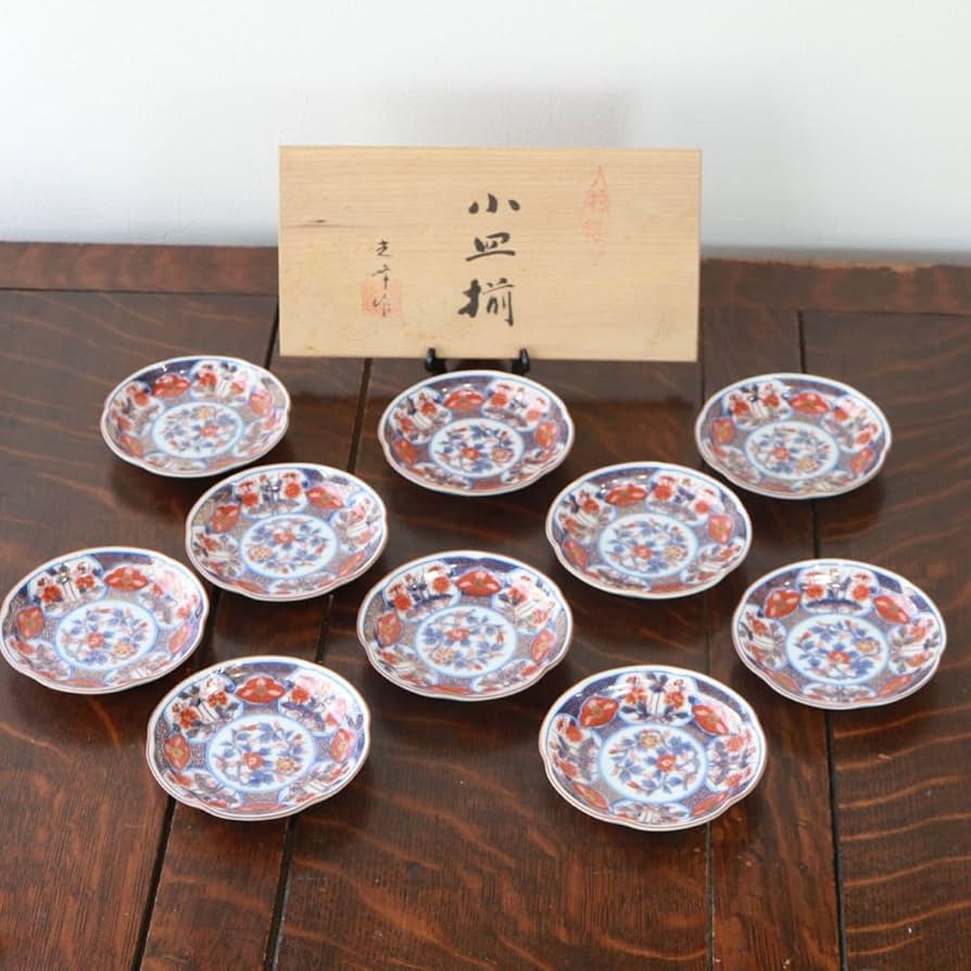 光峰 あいだ  Amazon | 有田焼 彩磁光峰 金彩色絵花文 小皿豆皿 10枚セット