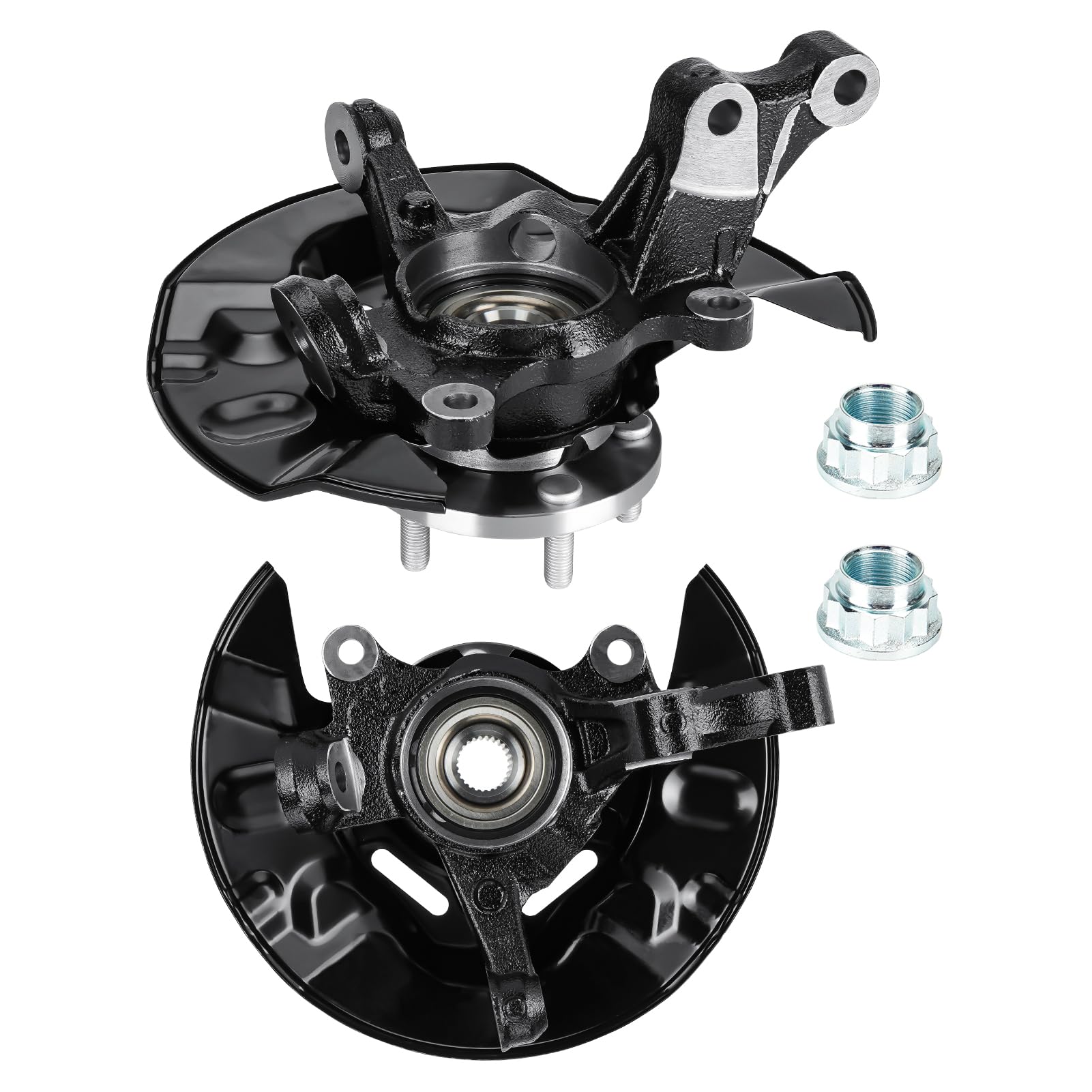 Front Left and Right Steering Knuckles & Wheel Bearing Hub Assembly Compatible with Toyota Corolla 2003 2004 2005 2006 2007 2008 L4 1.8L,FWD, Replace