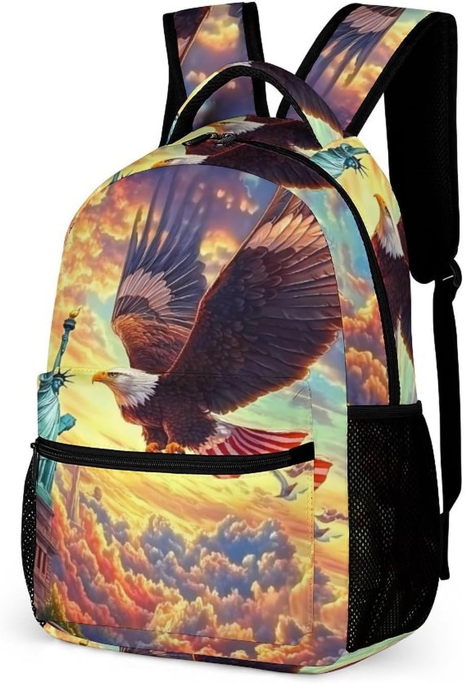 New York City E-agle Sunset Laptop Backpack Lightweight Computer Bag Travel Daypack for Work Business
