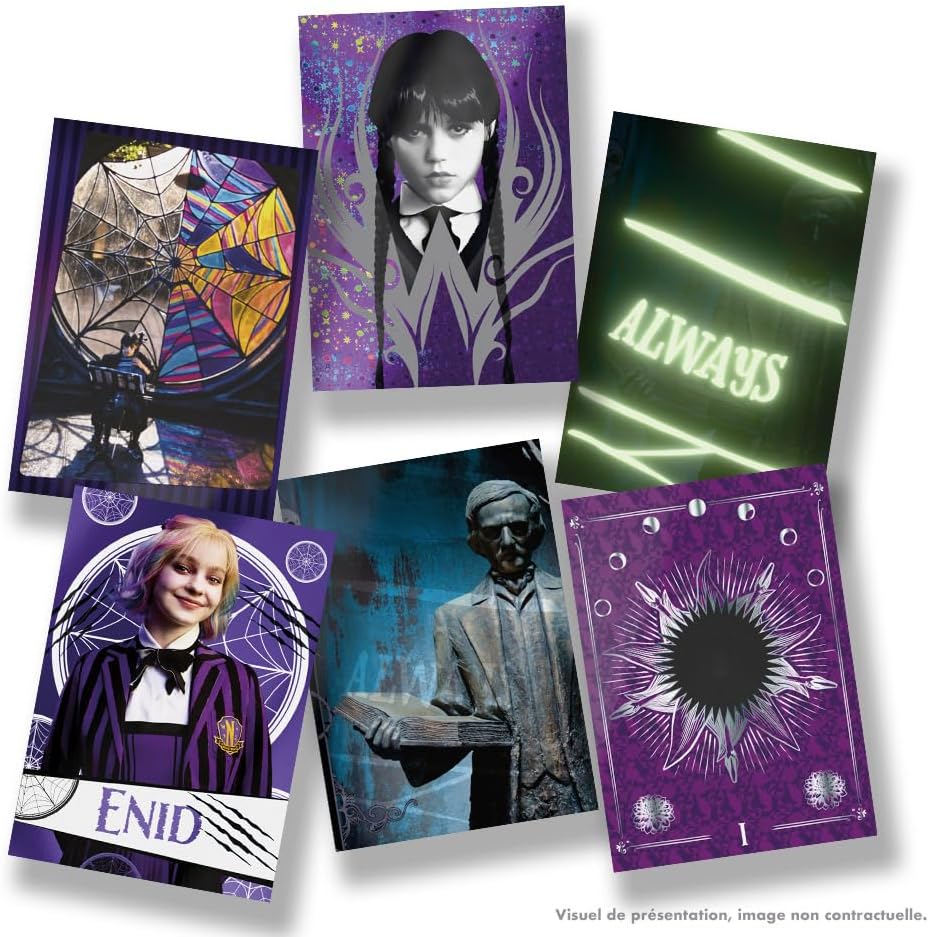 Panini Wednesday Trading Cards - Mystere Starter Pack (1 Binder + 3 Sleeves + 1 Limited Edition Card)